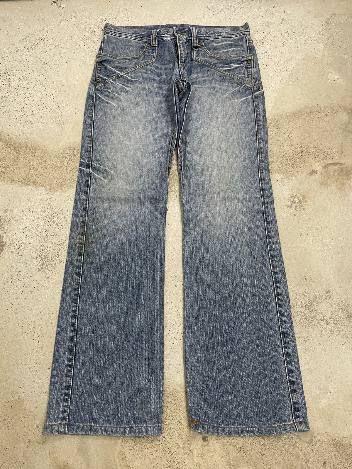 HIDEAWAYS × Nicole Club Hideaways Nicole Light Wash Whisker Y2K Design Size US 30 / EU 46 - 1 Thumbnail