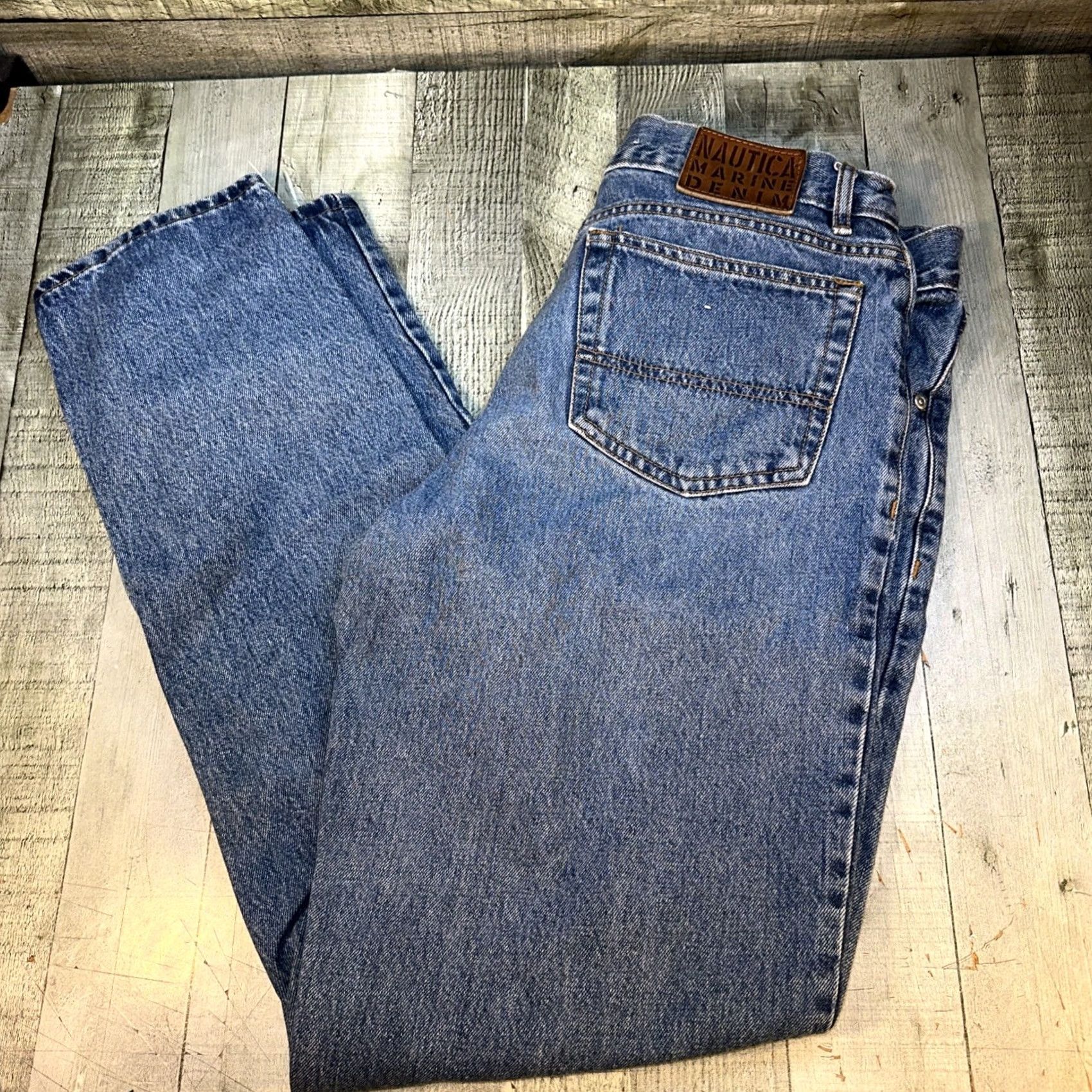 Nautica VINTAGE Nautica Jeans Straight Leg 32 Mens 34 Inseam Blue Taper Bottom Size US 32 / EU 48 - 4 Thumbnail