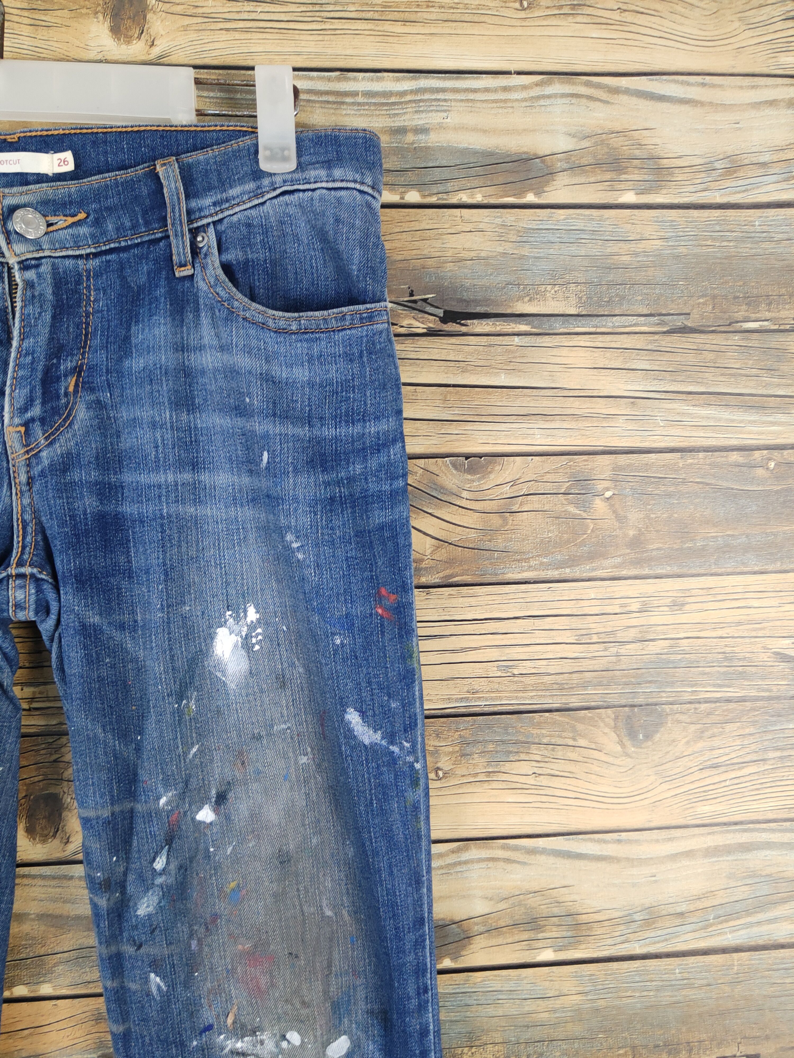 Levi's Levi's painter bootcut Distressed Ripped denim Jeans #W1980 Size 27" / US 4 / IT 40 - 5 Thumbnail