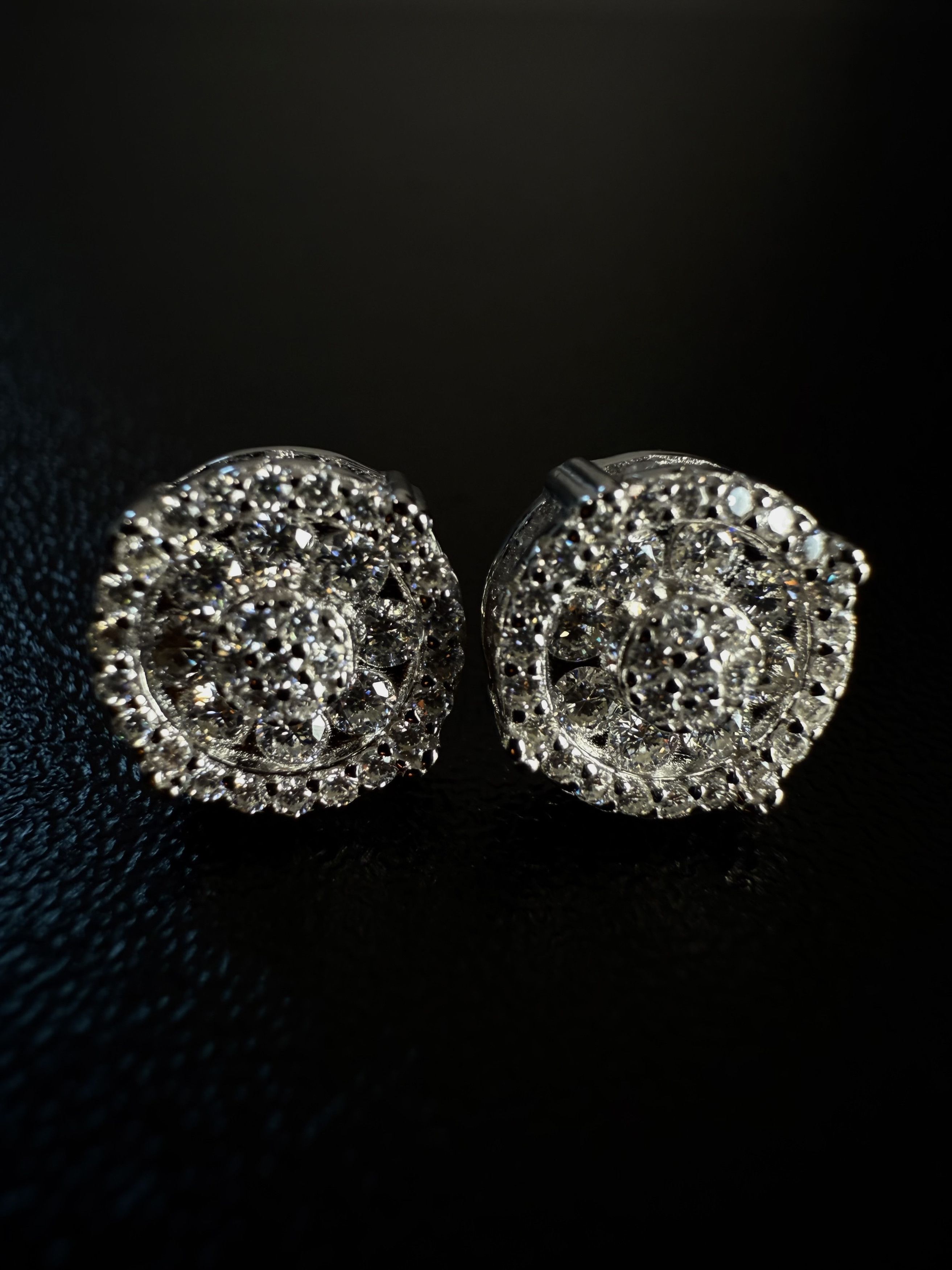 Other Royal Orbit Ice Crown moissanite Silver 925s earrings Size ONE SIZE - 2 Thumbnail