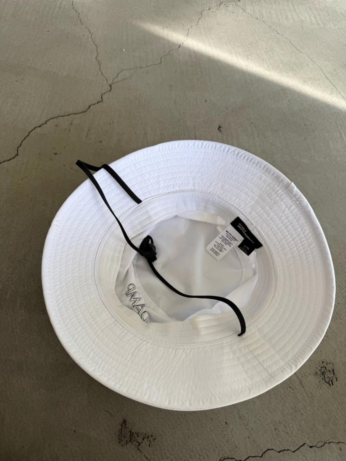 Urban Outfitters Port Authority / DAMP Adjustable Bucket Hat / White Size ONE SIZE - 2 Thumbnail