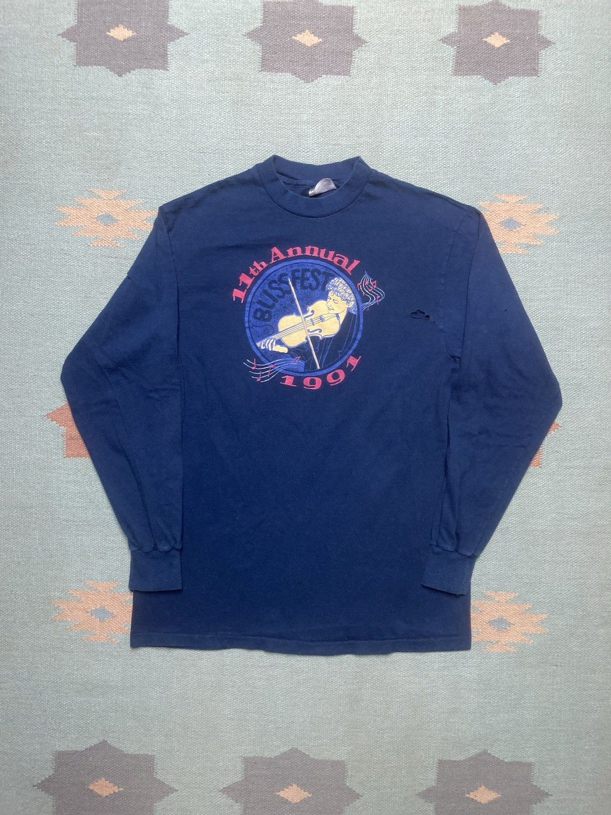 Vintage Vintage t shirt blissfest 1991 Michigan bluegrass folk large Size US L / EU 52-54 / 3 - 1 Thumbnail