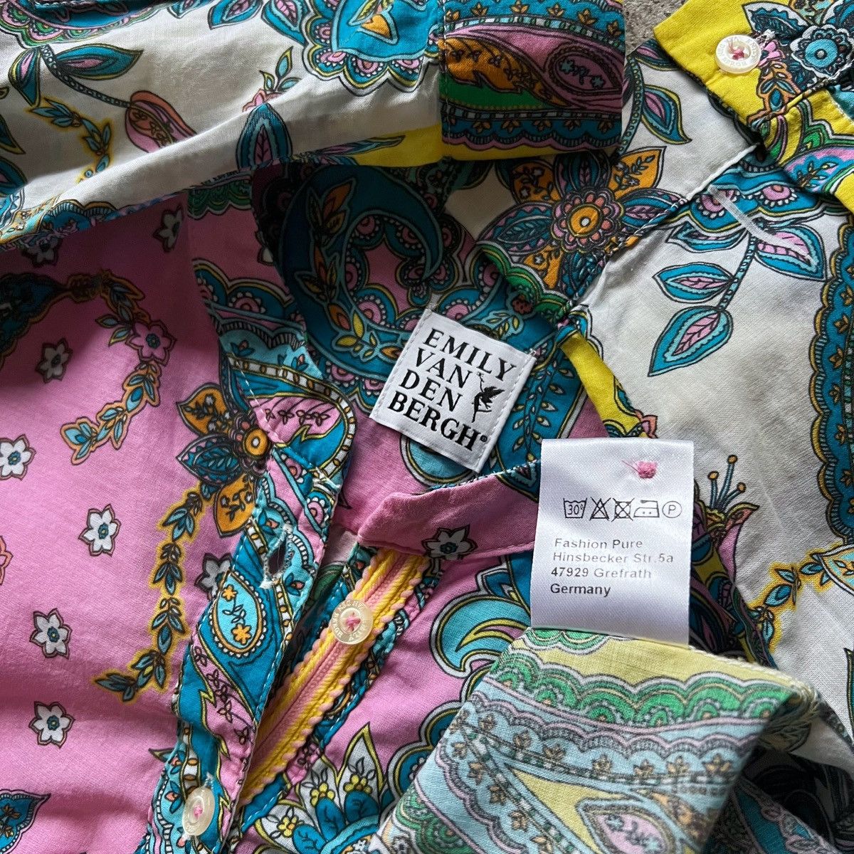 Designer Emily Van Den Bergh Womens Multicolor Long Sleeve Blouse Size S / US 4 / IT 40 - 7 Thumbnail