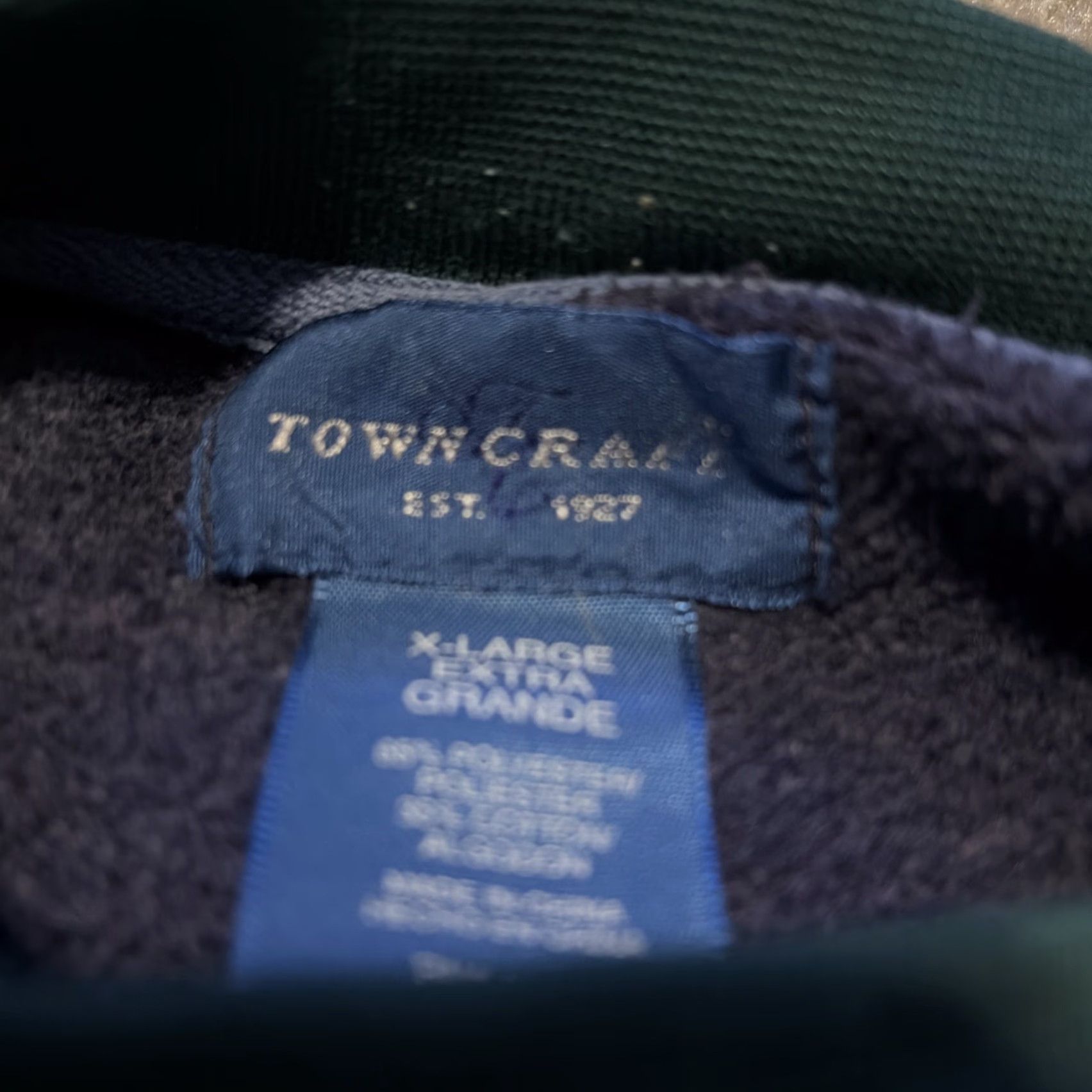 Vintage VINTAGE TownCraft Sweatshirt Crewneck XL Navy Blue Green Yellow Stripe 90s Mens Pullover Striped Shirt Size US XL / EU 56 / 4 - 6 Thumbnail