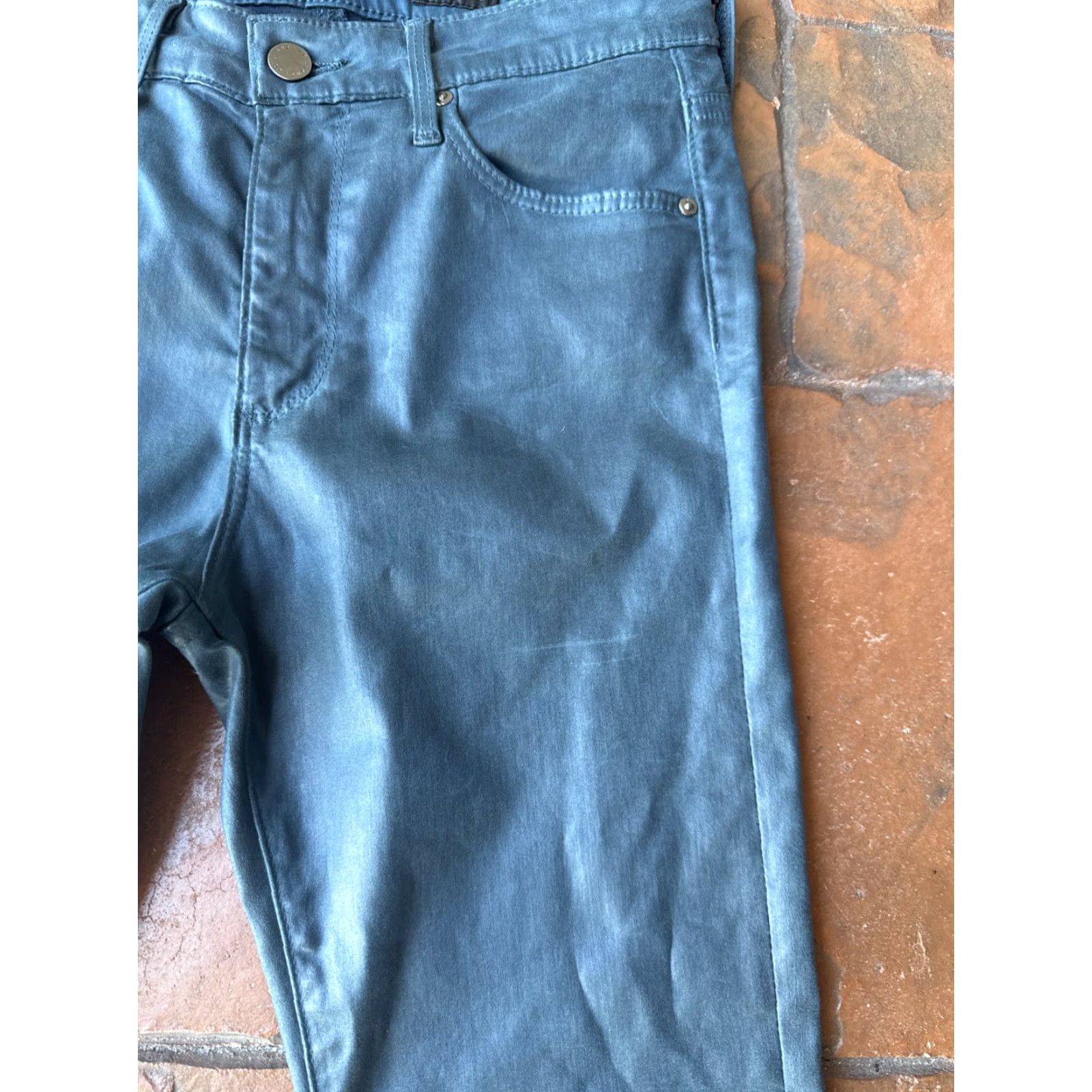 Vintage VINTAGE AG Adriano Goldschmied Waxed Jeans Womens Size 26R The Farrah Skinny High Bohemian City Preppy 27.5in Inseam Mens? Size 26" / US 2 / IT 38 - 5 Thumbnail