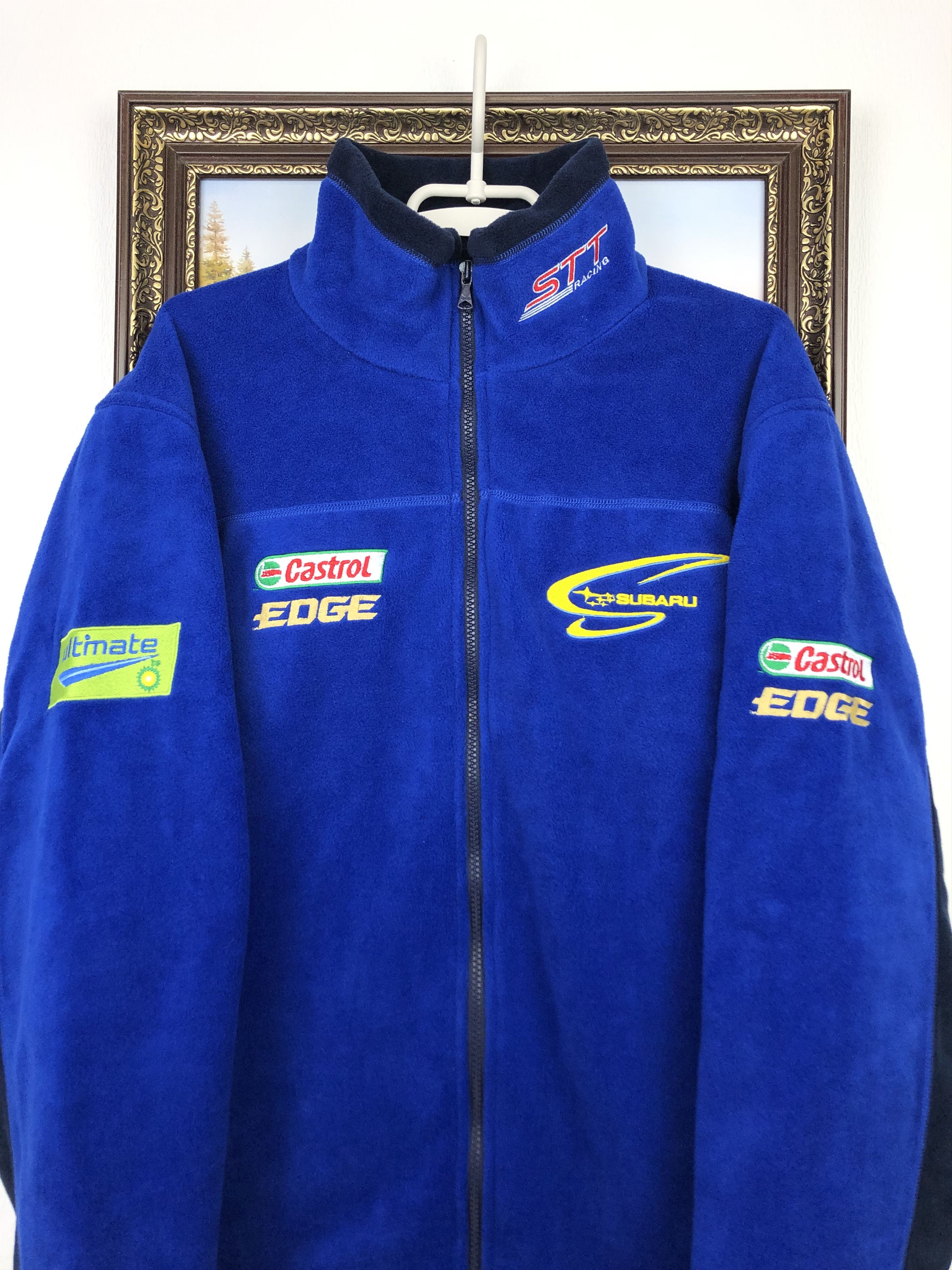 Vintage Vintage Subaru Team Racing Fleece Jacket Blue Mens Track Top Size US XL / EU 56 / 4 - 2 Thumbnail