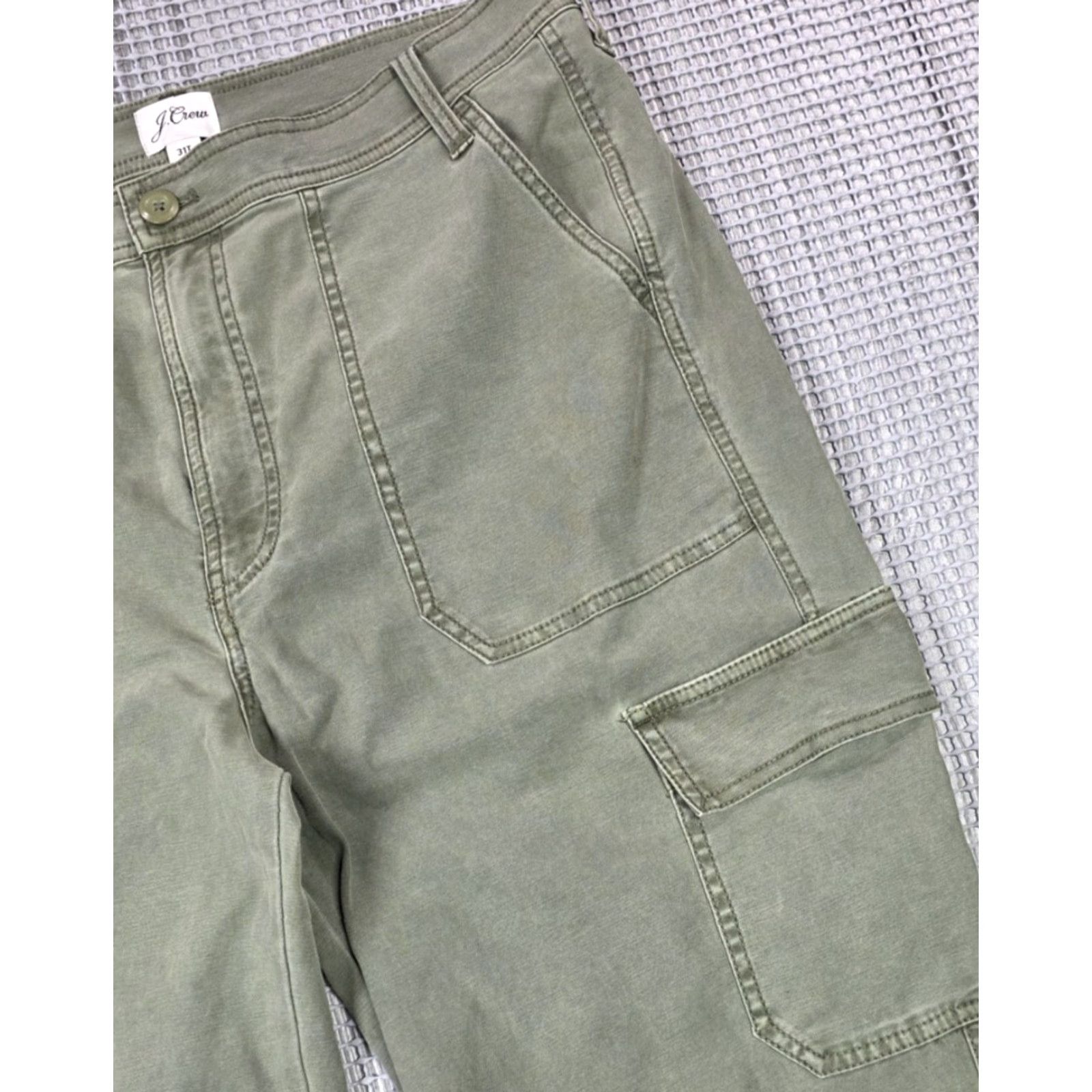 J.Crew J.CREW Cargo Pants Womens Tapered Relaxed Fit Army Green 34x29 31 Tall Ankle Size 24" / US 00 / IT 34 - 7 Thumbnail
