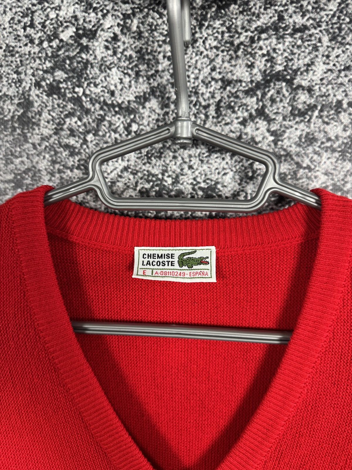 Lacoste Chemise Lacoste Vintage Red V-Neck Sweater Pullover Size 6 Size US XL / EU 56 / 4 - 8 Thumbnail