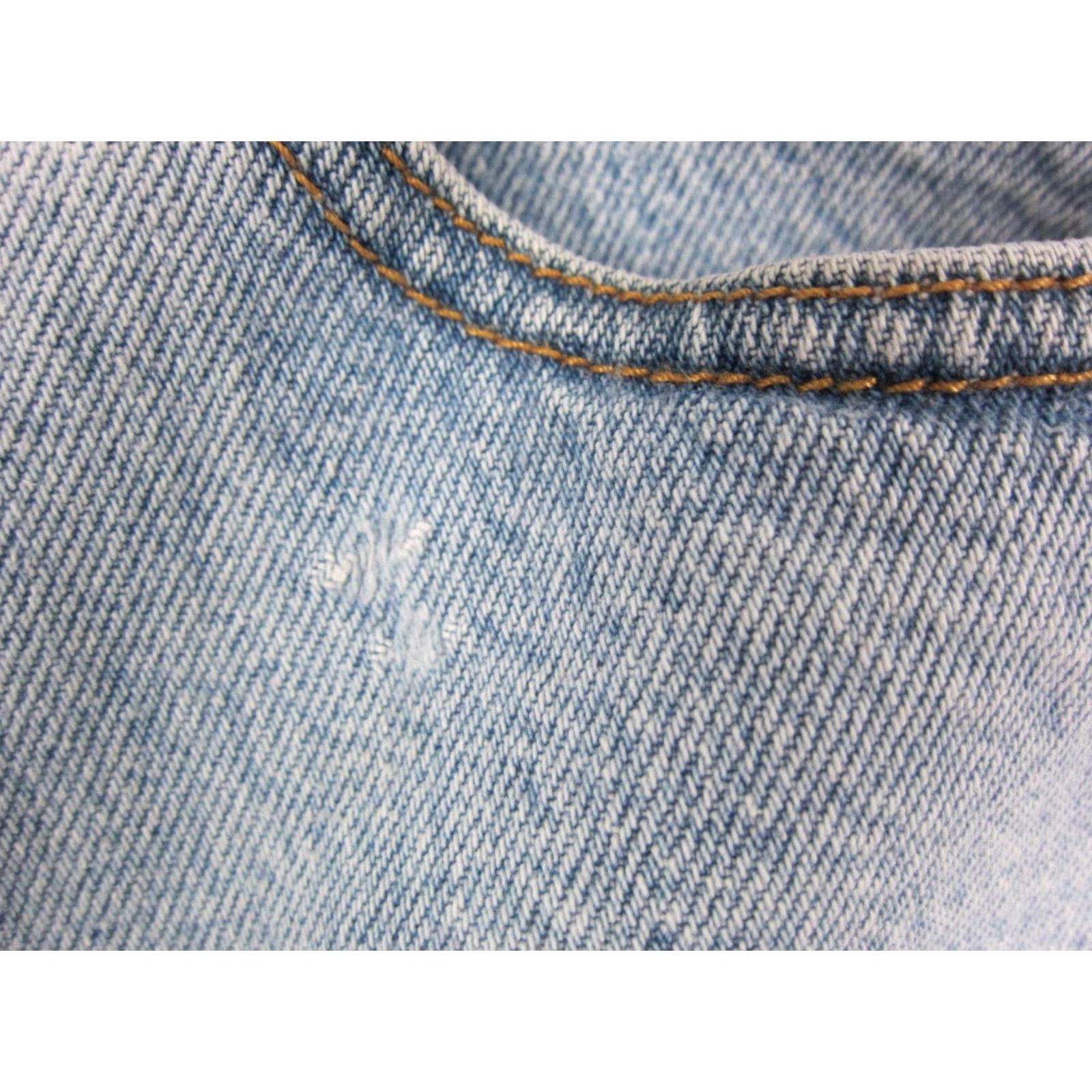 Levi's VINTAGE Levi's 505 Shorts Mens 36 Blue Denim 90s Jeans Jorts Regular 5-Pocket zipper Button Cotton Denim Blue Mens Summer Spring Fall Size US 36 / EU 52 - 3 Thumbnail