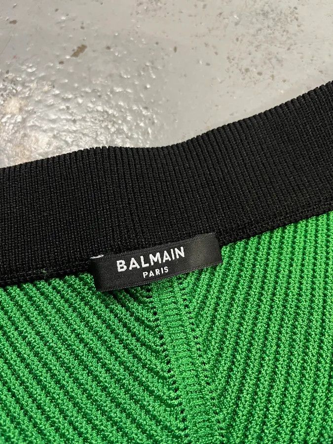 Balmain Balmain Green Buttoned Skirt Size 27" / US 4 / IT 40 - 9 Thumbnail
