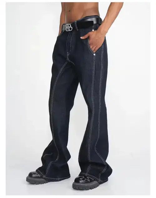 Designer × Japanese Brand × Vintage y2k hiphop baggy flared pants Size US 32 / EU 48 - 1 Thumbnail