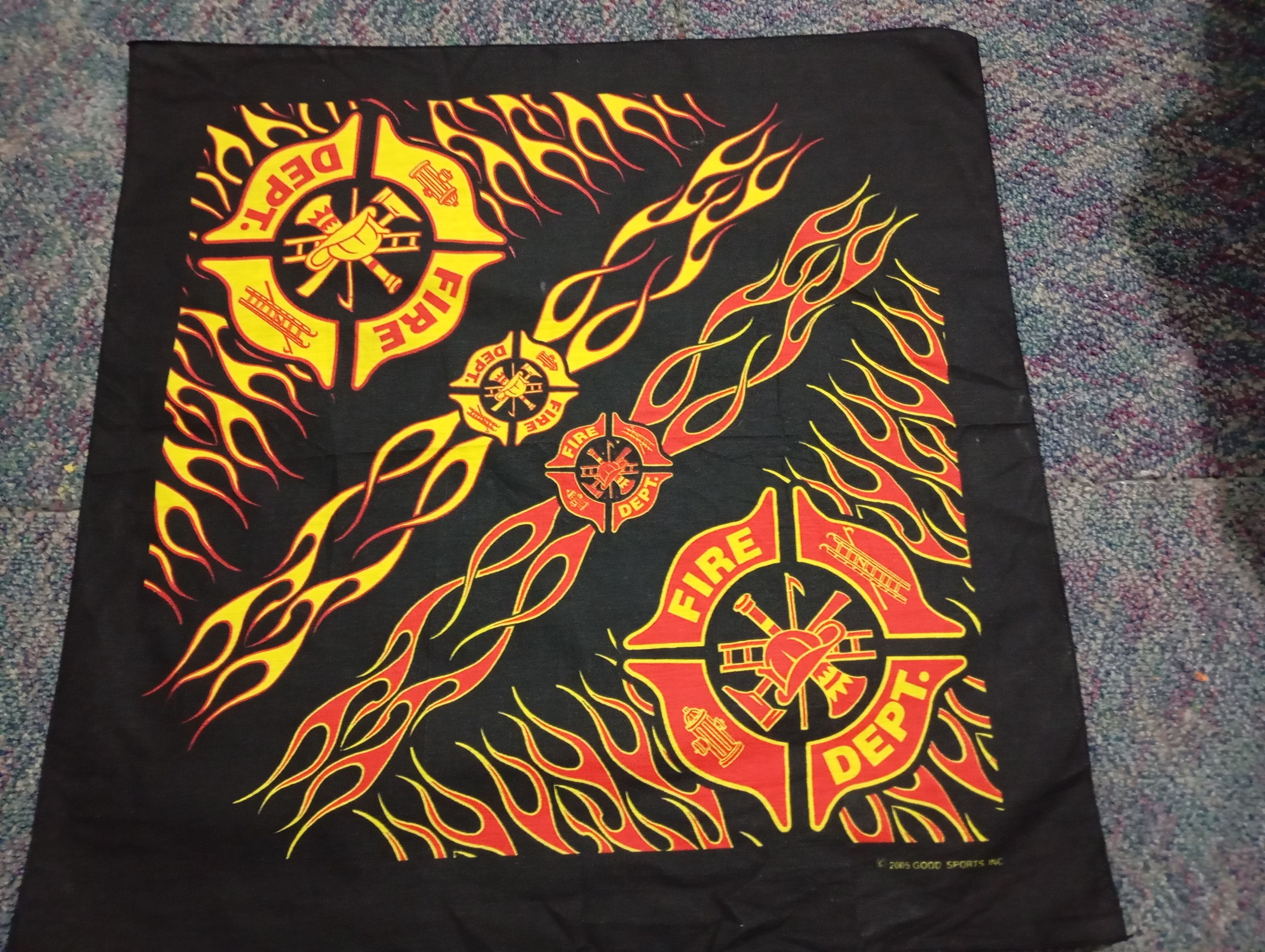 Vintage Fire Dept Bandana Scarves Size ONE SIZE - 1 Thumbnail