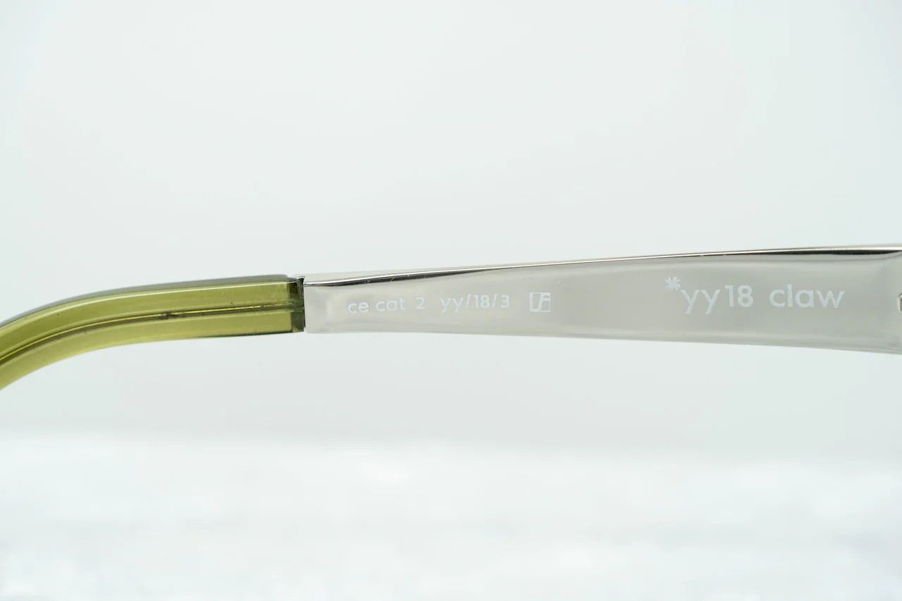 Yohji Yamamoto Yohji Yamamoto Sunglasses Rectangular Green and Grey Size ONE SIZE - 4 Thumbnail
