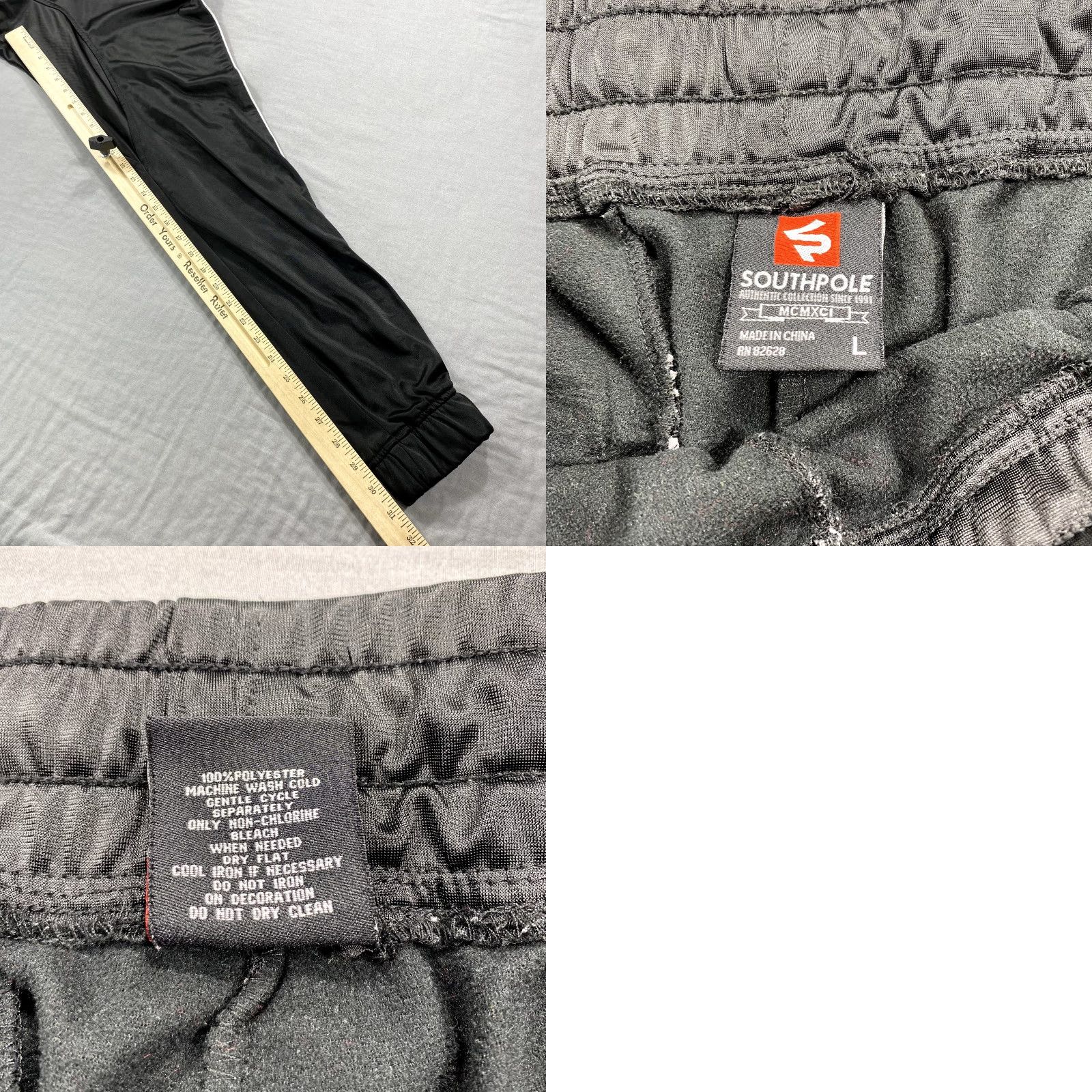 Southpole VINTAGE Southpole Joggers Mens Large Black White Track Pants Athleisure 32x31 Size US 33 - 8 Thumbnail