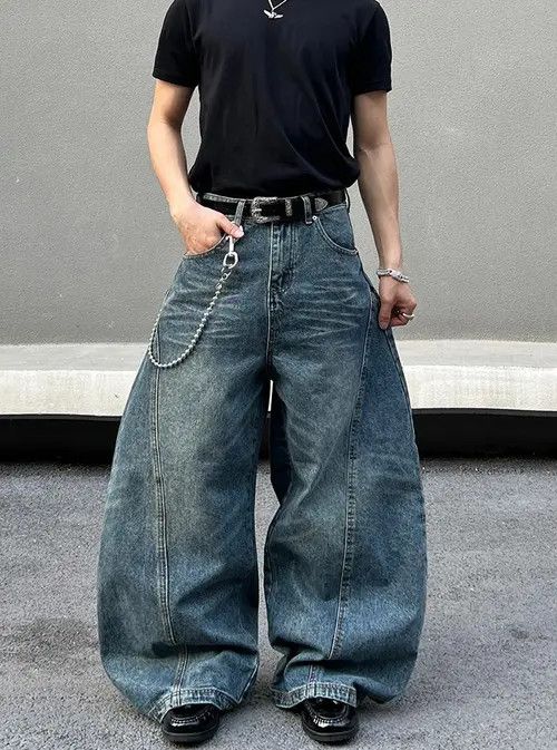 VIBE Baggy Wide Leg Jeans Size US 32 / EU 48 - 2 Thumbnail