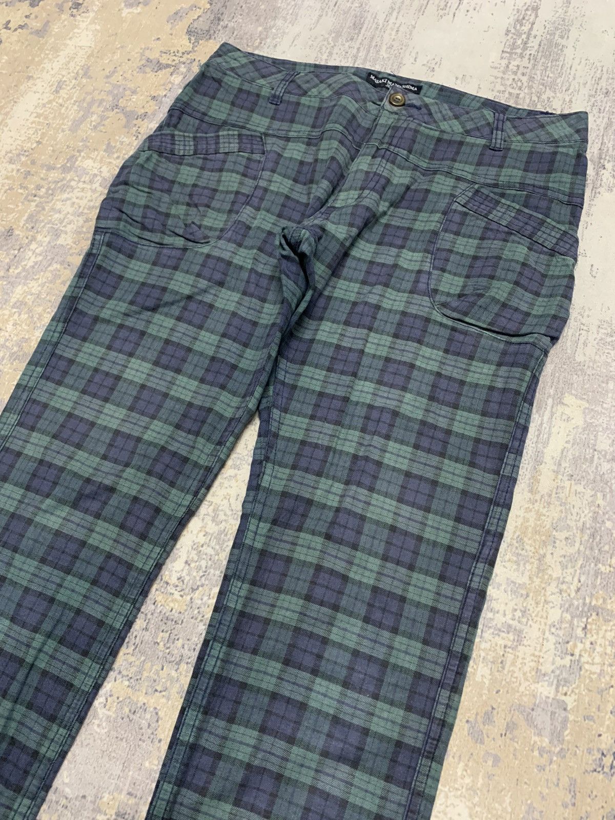 Japanese Brand Japanese Brand Masaki Matsushima Green Checkered Pant Size US 32 / EU 48 - 3 Thumbnail