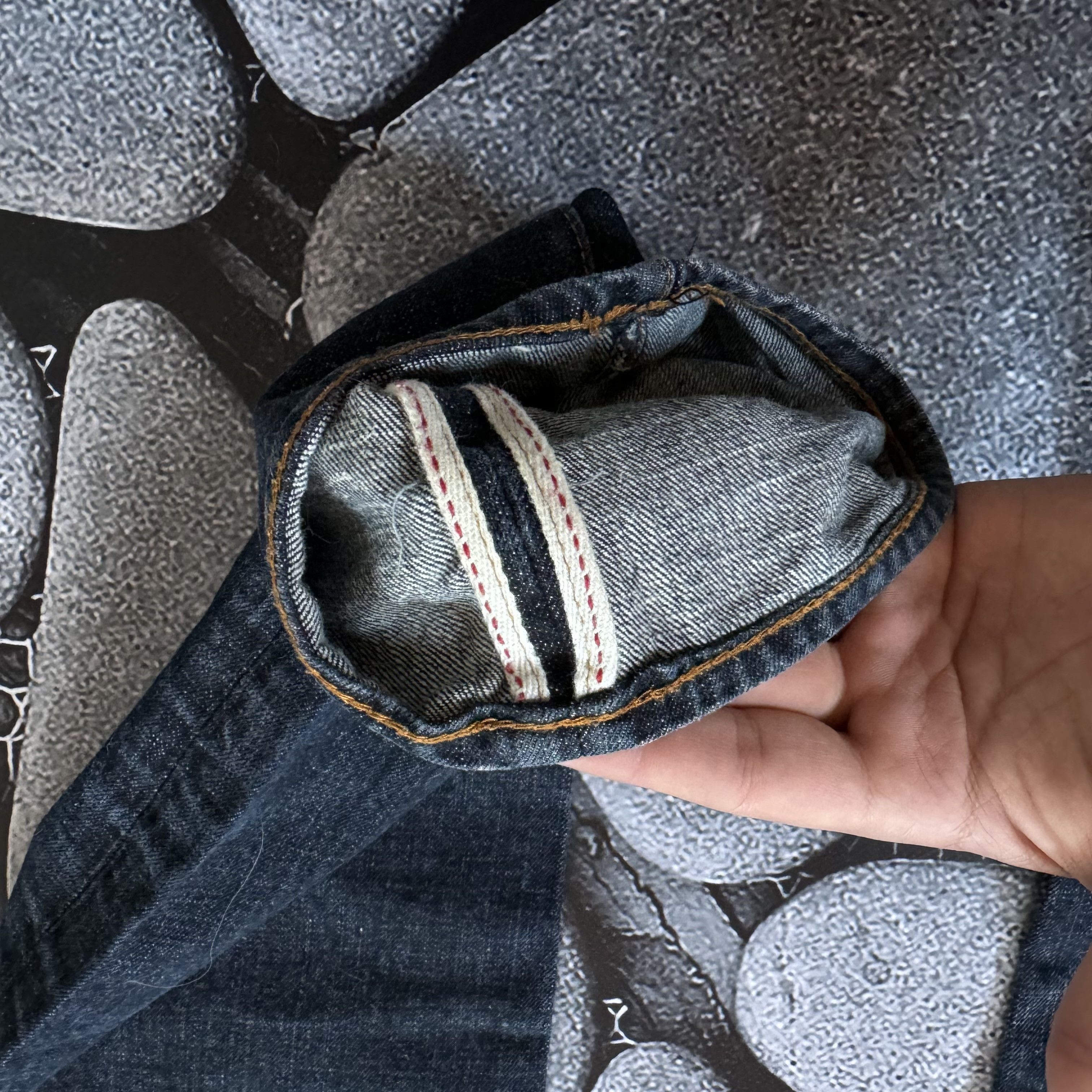 Japanese Brand × RMC Jeans RMC JAPANESE DENIM EMBROIDERED SELVEDGE JEANS DISTRESSED Size US 34 / EU 50 - 12 Thumbnail