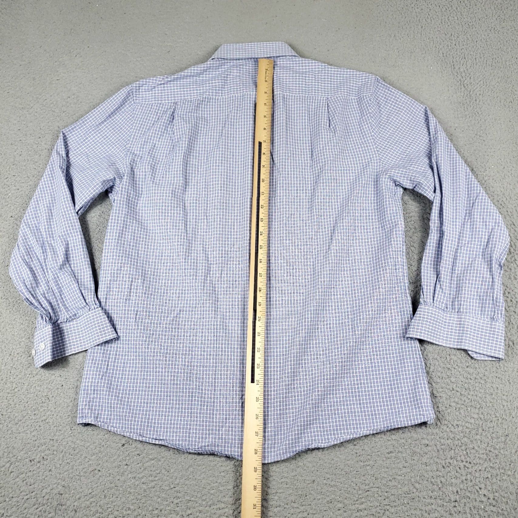 Tommy Hilfiger Tommy Hilfiger Button-Up Shirt Mens Large Blue Plaid Long Sleeve Casual Size US L / EU 52-54 / 3 - 3 Thumbnail