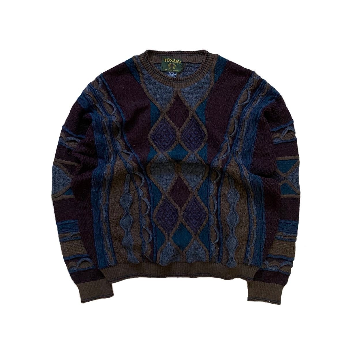 Other Vintage Coogi Style Tosani Knit Sweater Size US XL / EU 56 / 4 - 1 Thumbnail