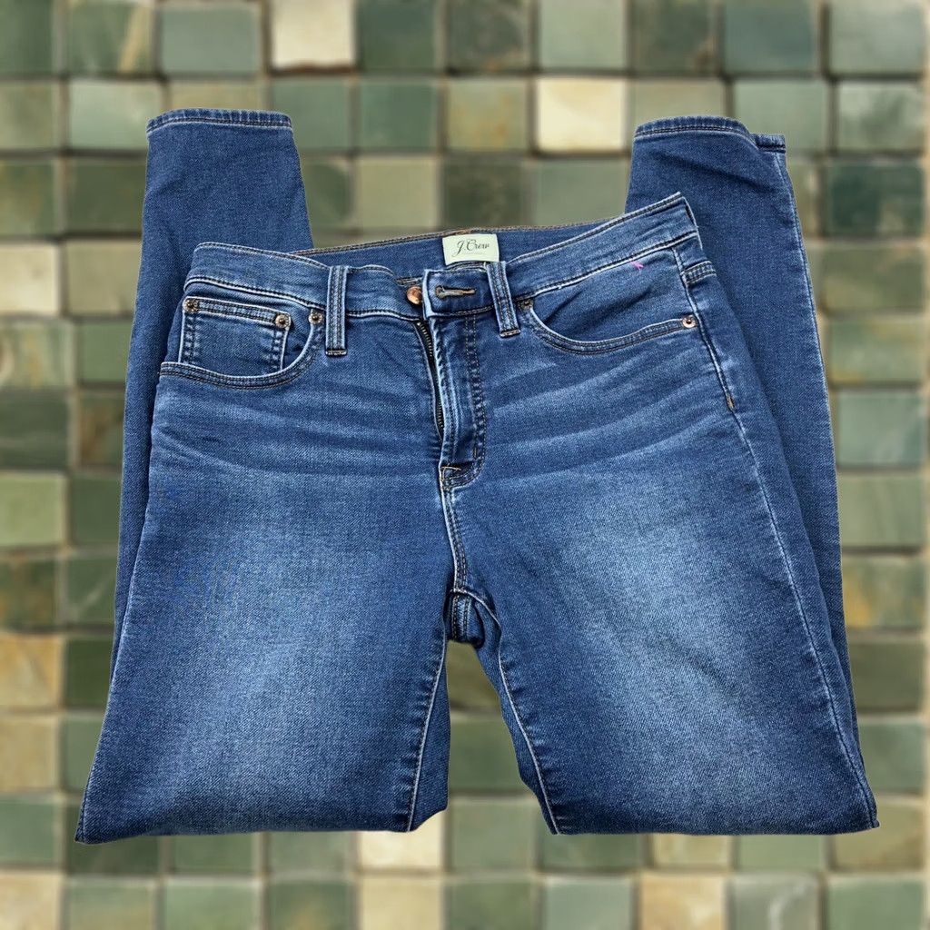 J.Crew VINTAGE J.CREW Skinny Jeans 28 Tag 27L Stretch Denim Women Regular Waist 28 Inseam 27 Width Blue 27 28 Stretch Jeans Size 27" / US 4 / IT 40 - 1 Thumbnail