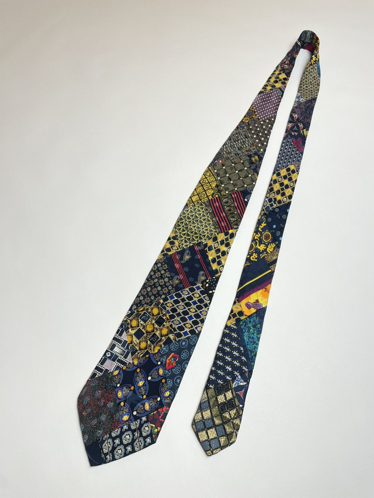 Brioni Rare Brioni Patch Work Silk Tie Size ONE SIZE - 5 Thumbnail