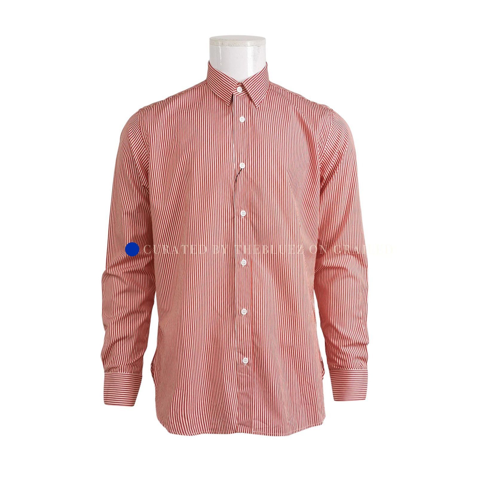 Saint Laurent Paris Striped Red Button-Up Shirt in Size M Size US M / EU 48-50 / 2 - 1 Thumbnail