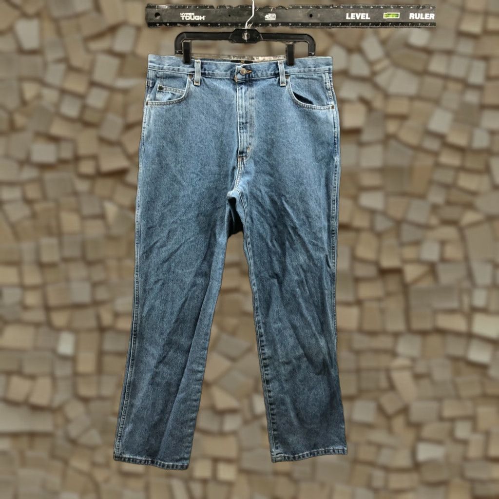 Denime RedHead Jeans Size 36x32 Mens Straight Mid Rise Blue Denim 5-Pocket Regular Waist 36 Inseam 32 Size US 36 / EU 52 - 1 Thumbnail