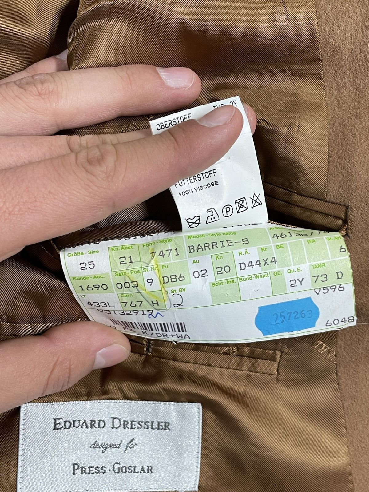 Loro Piana Eduard Dressler Jacket – Loro Piana Wool & Cashmere Size 50L - 12 Thumbnail
