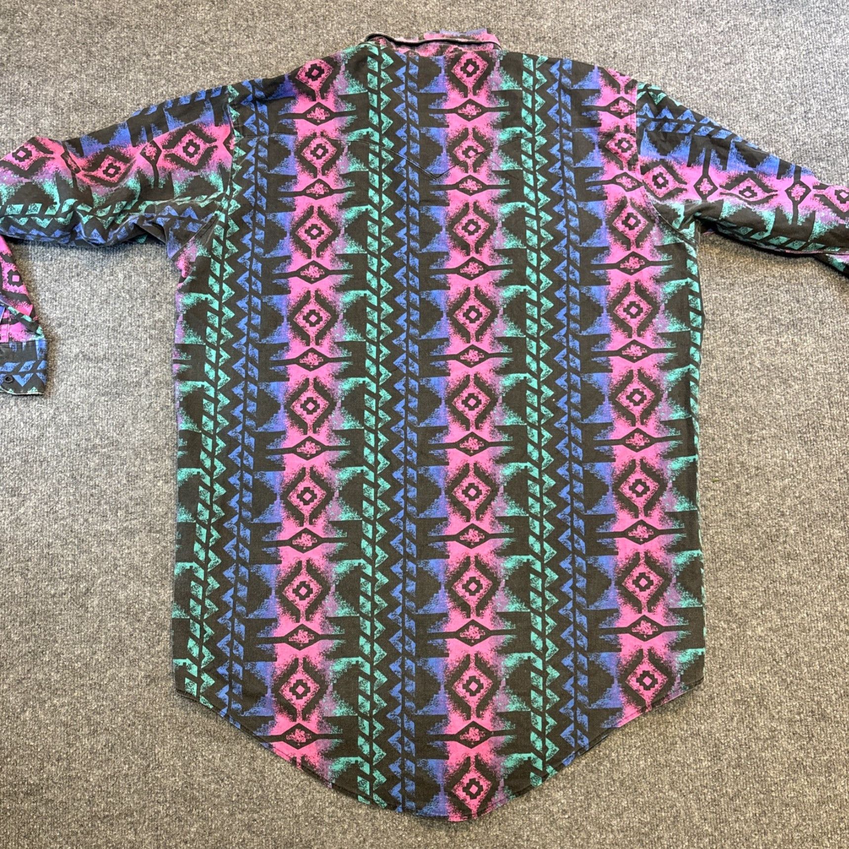 Vintage VINTAGE Plainsman Shirt Men’s XL Southwestern AOP Festival Western Cowboy 90s Size US XL / EU 56 / 4 - 6 Thumbnail