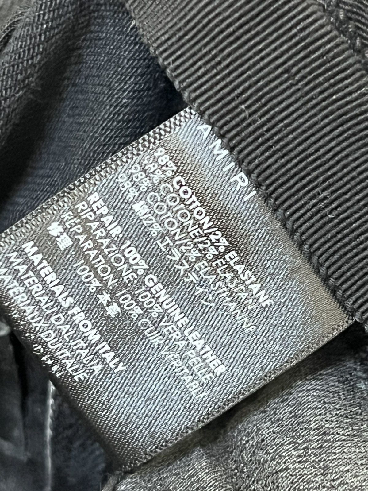 Amiri Amiri MX-1 Black Skinny Jeans With Leather Patches Size 31 Size US 31 - 8 Thumbnail