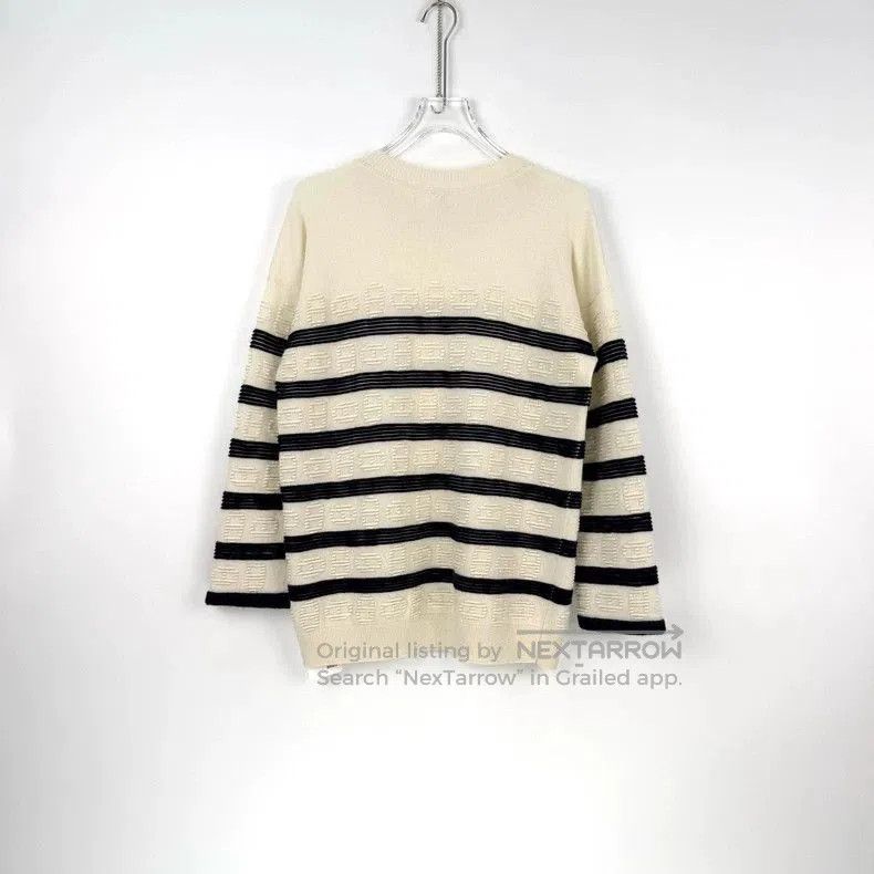 Hermes Hermes Blue White Stripe Cashmere Sweater. Size US XS / EU 42 / 0 - 4 Thumbnail