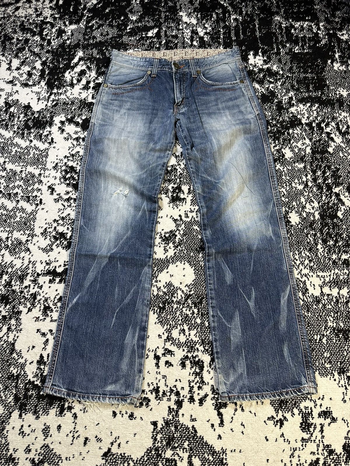 Undercover 2000s Navajo Edwin Blue Trip 503 Flare Washed Denim Size US 32 / EU 48 - 1 Thumbnail