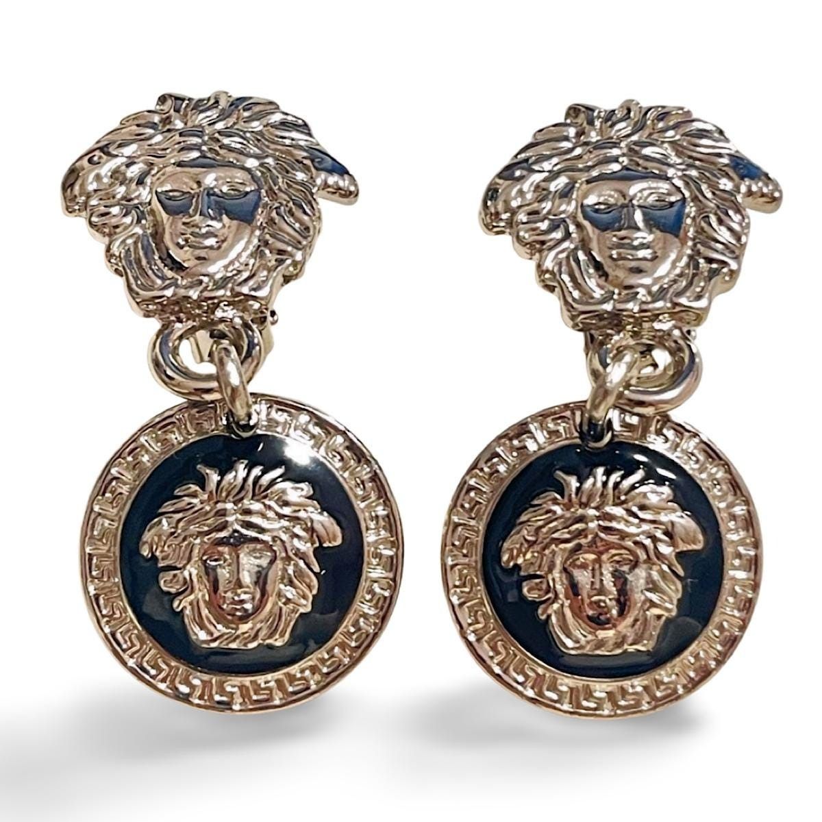 Versace Vintage Gianni Versace medusa face motif dangle earrings Size ONE SIZE - 2 Thumbnail