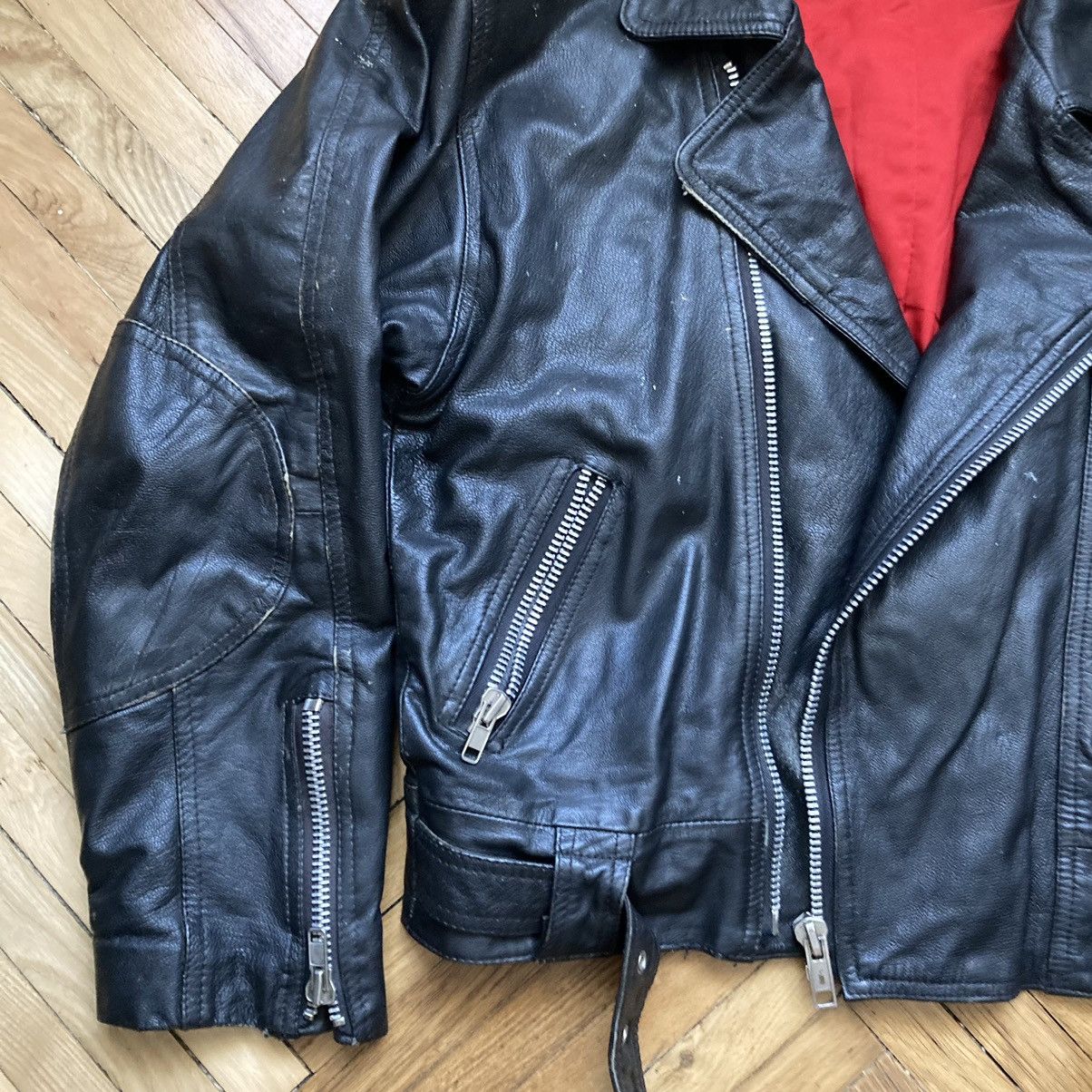 20471120 Vintage 70’s Avant-Garde Punk Leather Biker Jacket Size US M / EU 48-50 / 2 - 3 Thumbnail