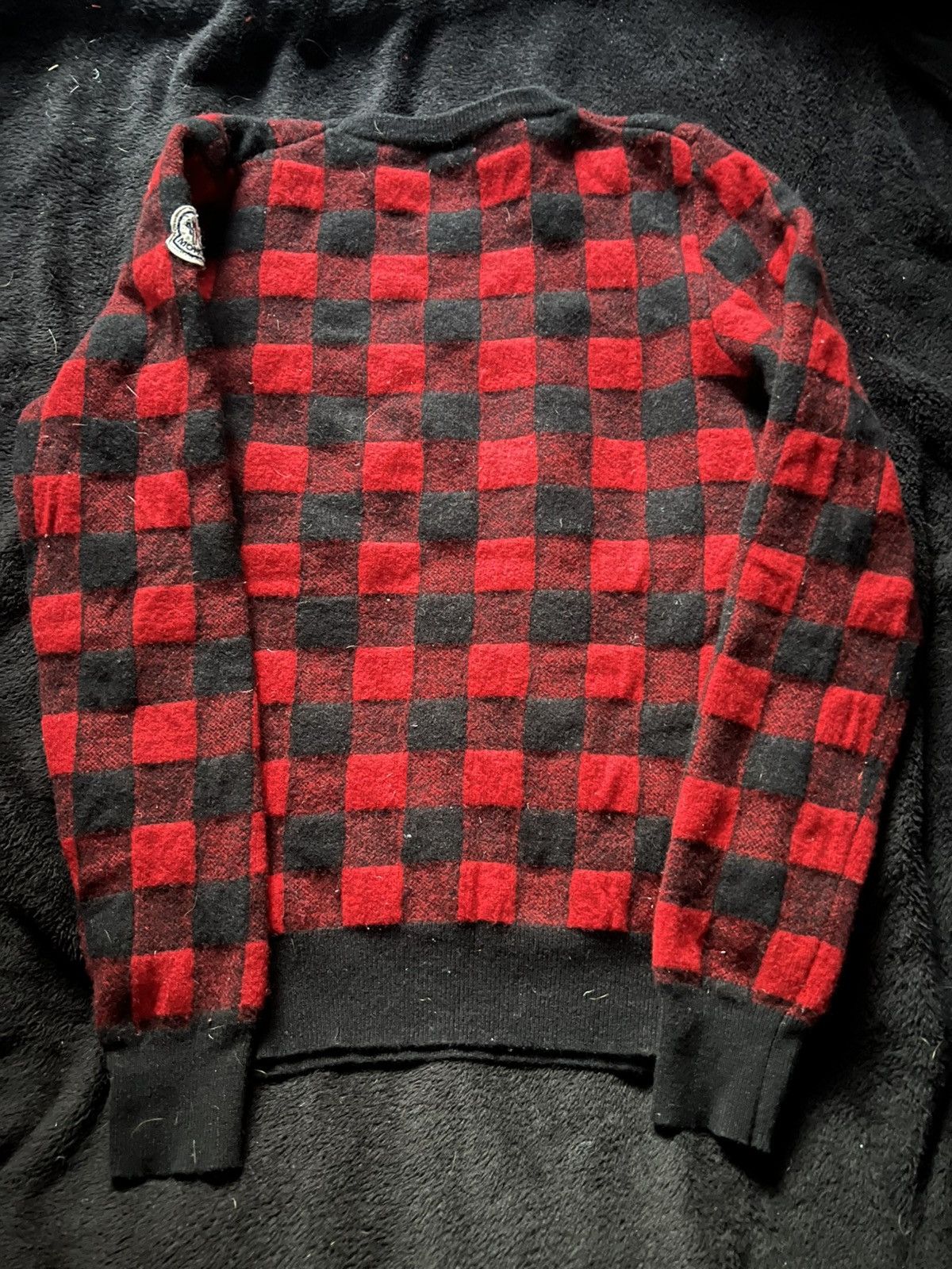 Moncler Vintage Moncler knit plaid sweater Size US S / EU 44-46 / 1 - 5 Thumbnail