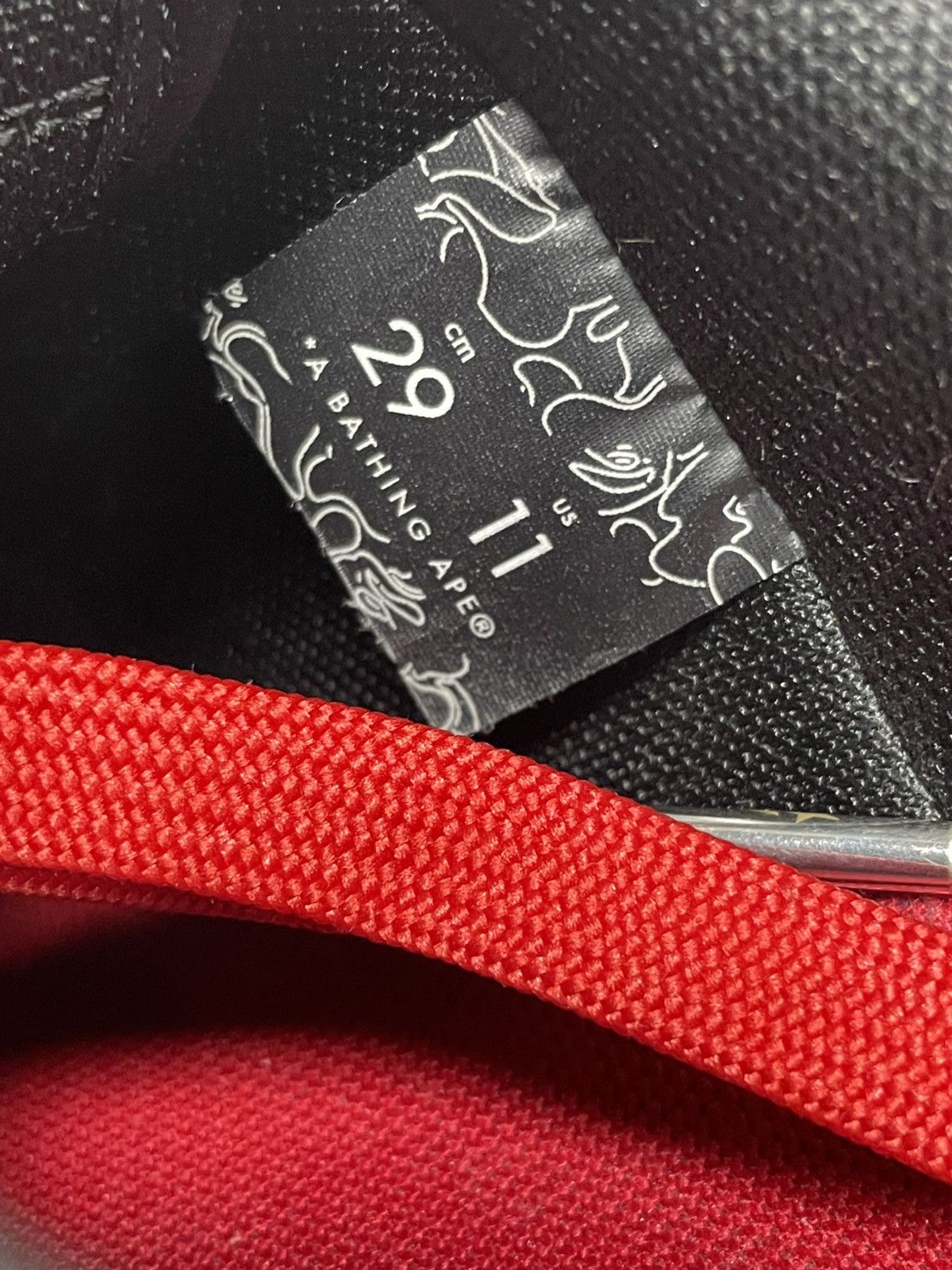 Bape 11-a bathing ape bapesta #1 red/white Size US 11 / EU 44 - 10 Thumbnail