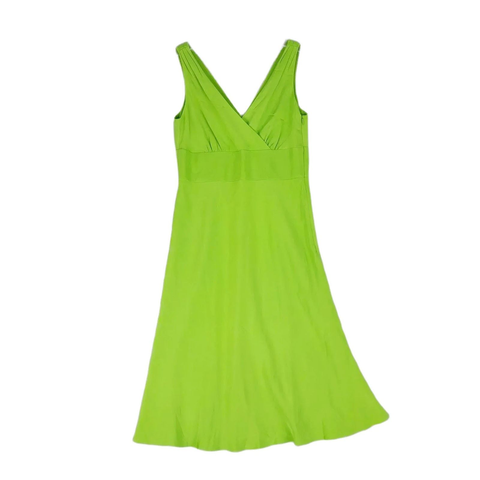 J.Crew J CREW Sophia 100% Silk Green Fit & Flare A-Line Midi Dress | Grailed