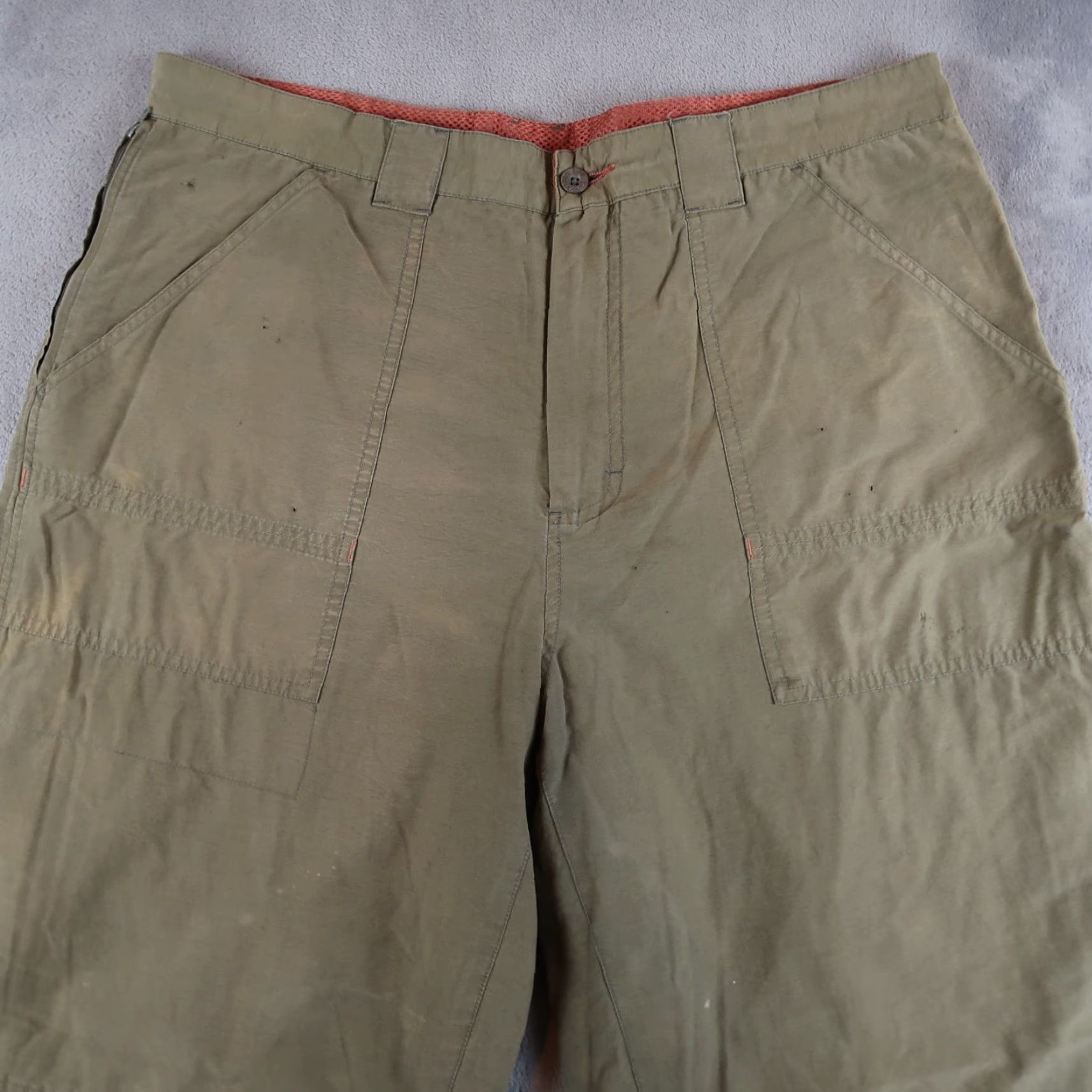 Lee VINTAGE Lee Pants Baggy Wide-Leg Nylon Green 36x30 Men’s 90s Y2K Logo accents Size US 36 / EU 52 - 6 Thumbnail