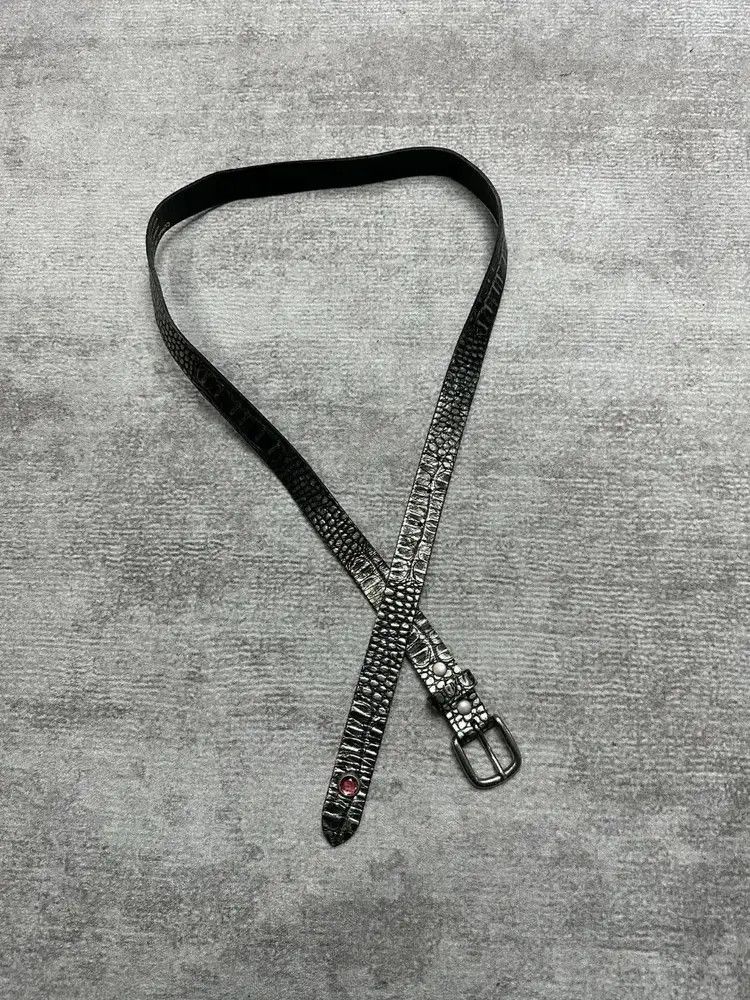 Comme Des Garcons 00S Snake Print Jewelry Belt in Silver, Men's