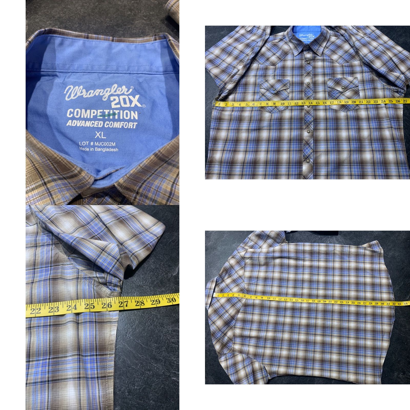 Wrangler VINTAGE Wrangler Western Shirt Men’s XL Long Sleeve Plaid Brown Cowboy Rodeo Button-Up Size US XL / EU 56 / 4 - 8 Thumbnail