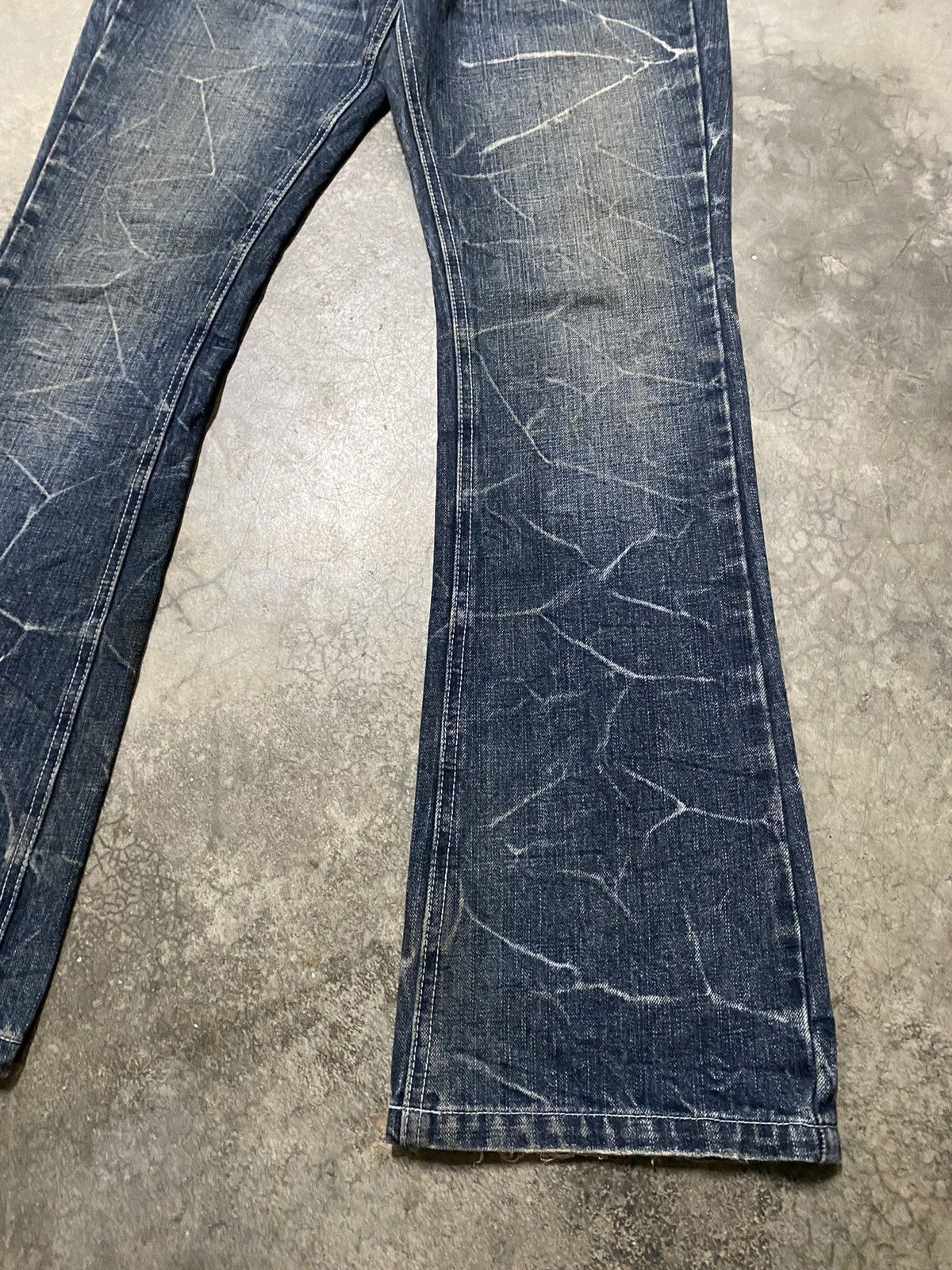 Hysteric Glamour × If Six Was Nine × Tornado Mart Flare Jeans Japanese Beach Sound Lightning Distressed Jeans Size US 31 - 9 Thumbnail