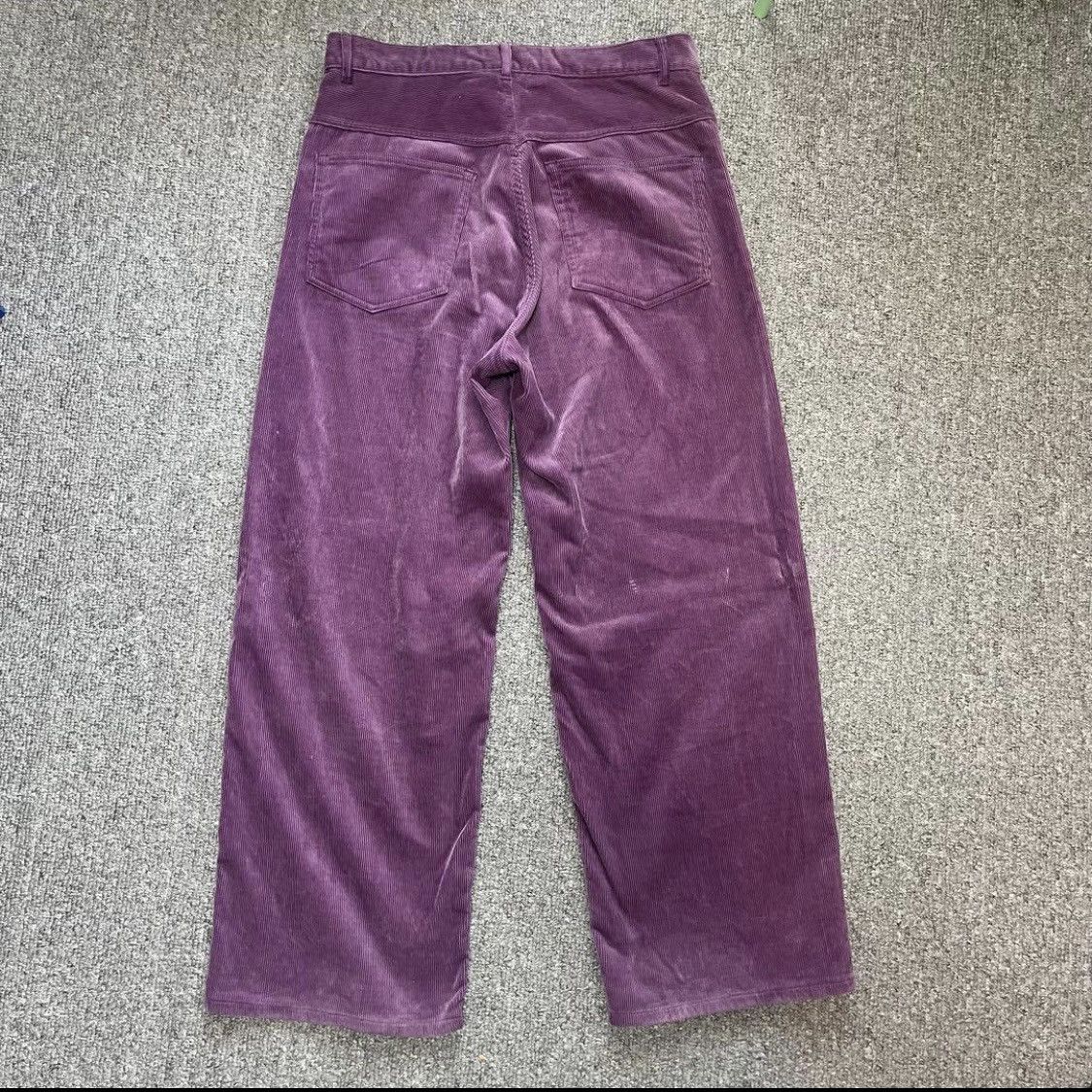 Auralee Auralee FINX CORDUROY PANTS Purple size 4 Size US 32 / EU 48 - 4 Thumbnail