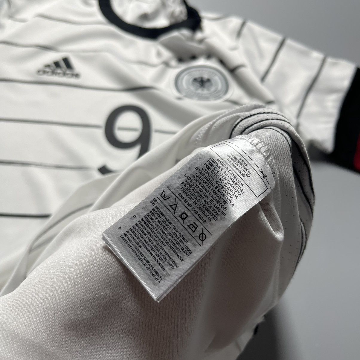 Adidas GERMANY ADIDAS 2020 EURO FOOTBALL HOME JERSEY #9 VOLLAND Size US S / EU 44-46 / 1 - 10 Thumbnail