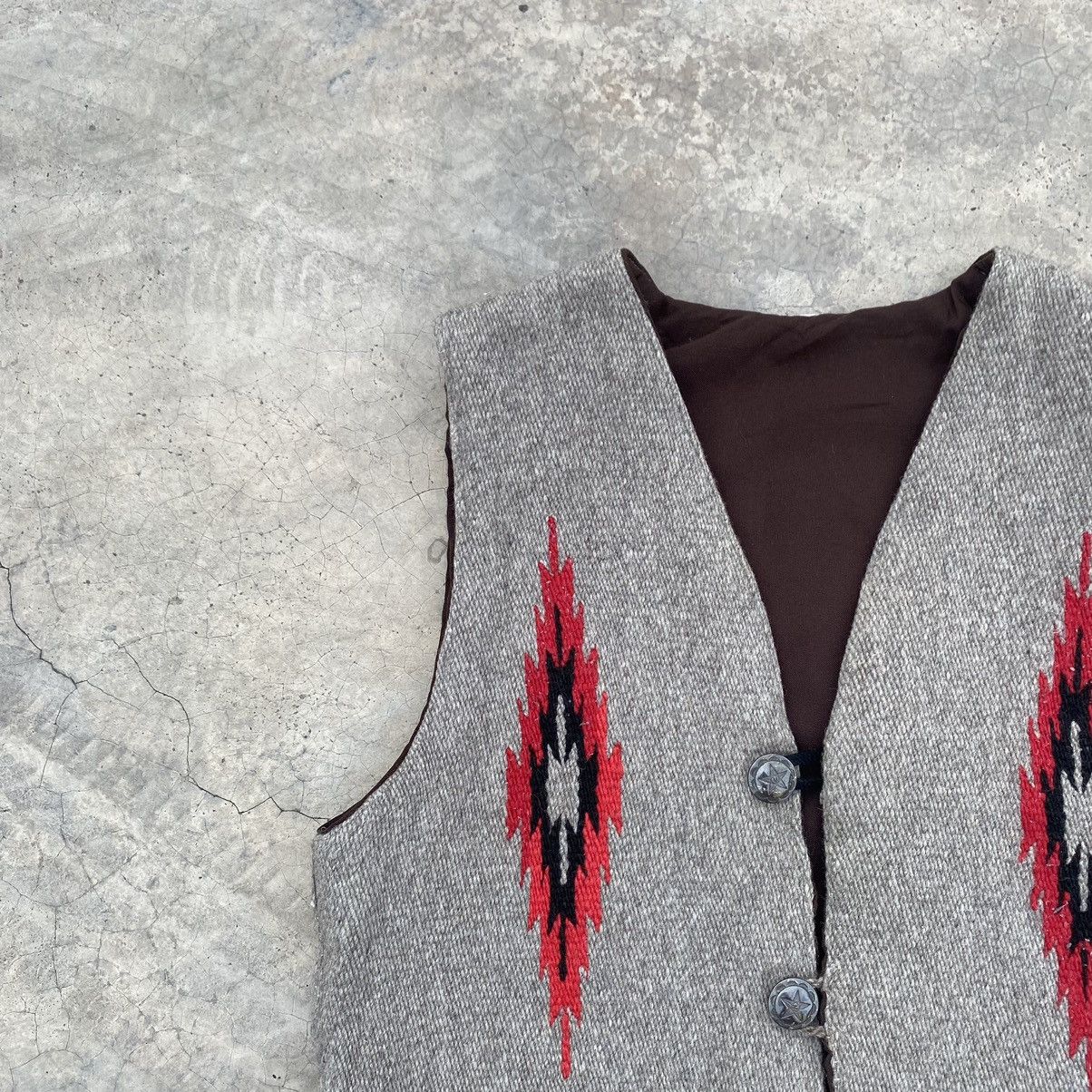 Vintage Rare Vintage Chimayo Wool Vest - Navajo Pattern - Size US S / EU 44-46 / 1 - 8 Thumbnail