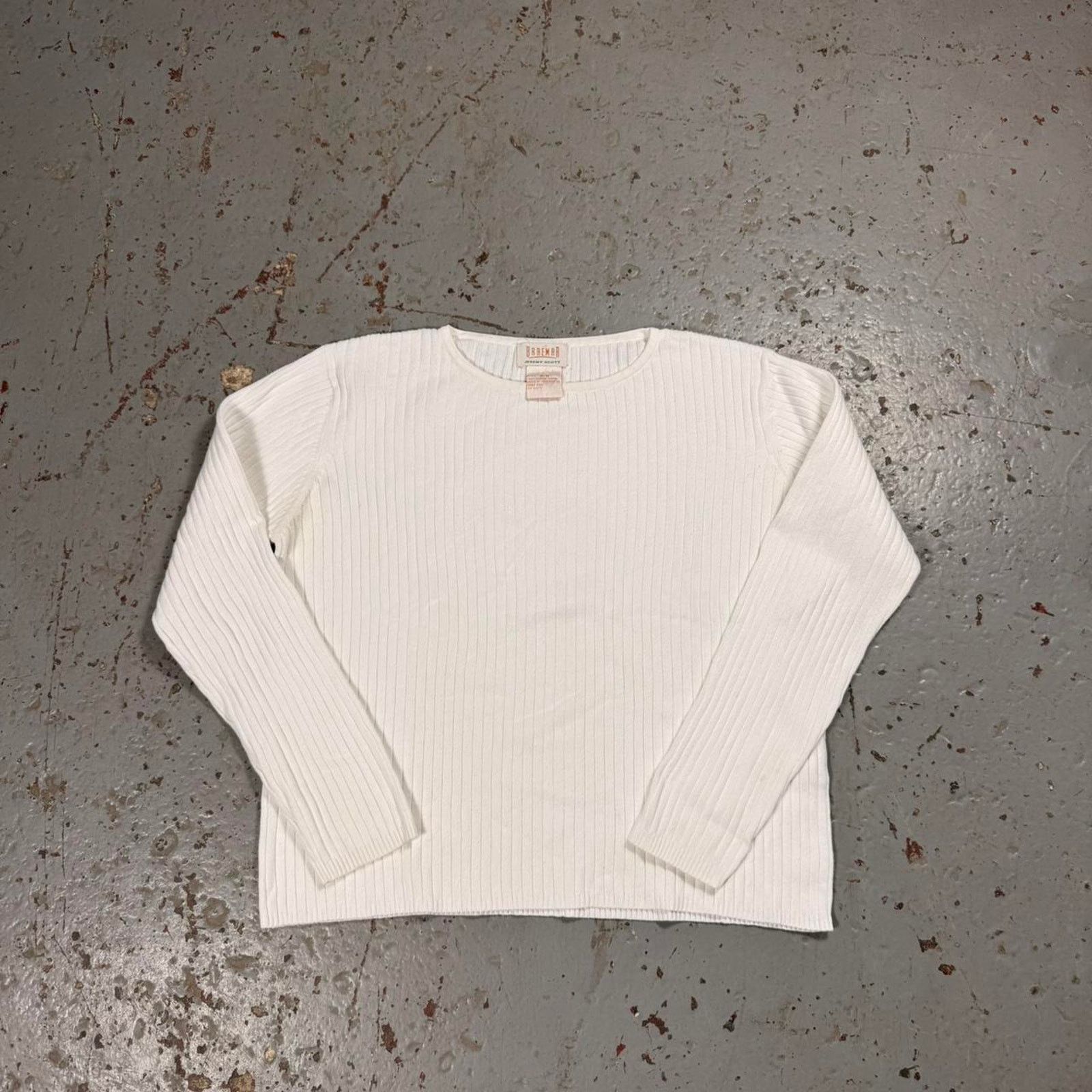 Jeremy Scott White jeremy scott ribbed Knit Sweater Size M / US 6-8 / IT 42-44 - 1 Thumbnail