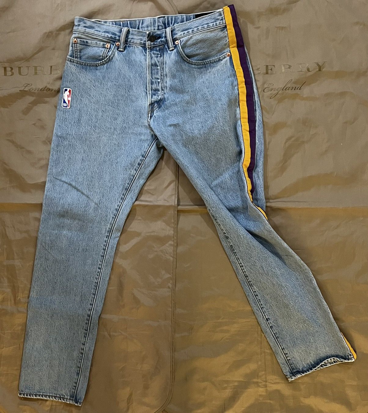 Just Don Just Don Lakers NBA Tearaway Jeans size 32 $900 Size US 32 / EU 48 - 4 Thumbnail