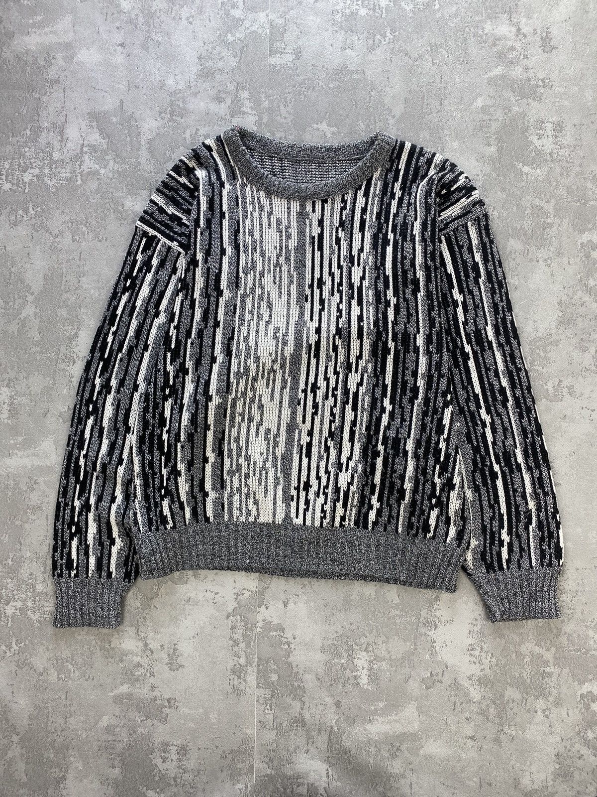 Other × Vintage Vintage 90s Acrylic Chunky Knit Grandpa Sweater USA Made Size US L / EU 52-54 / 3 - 1 Thumbnail