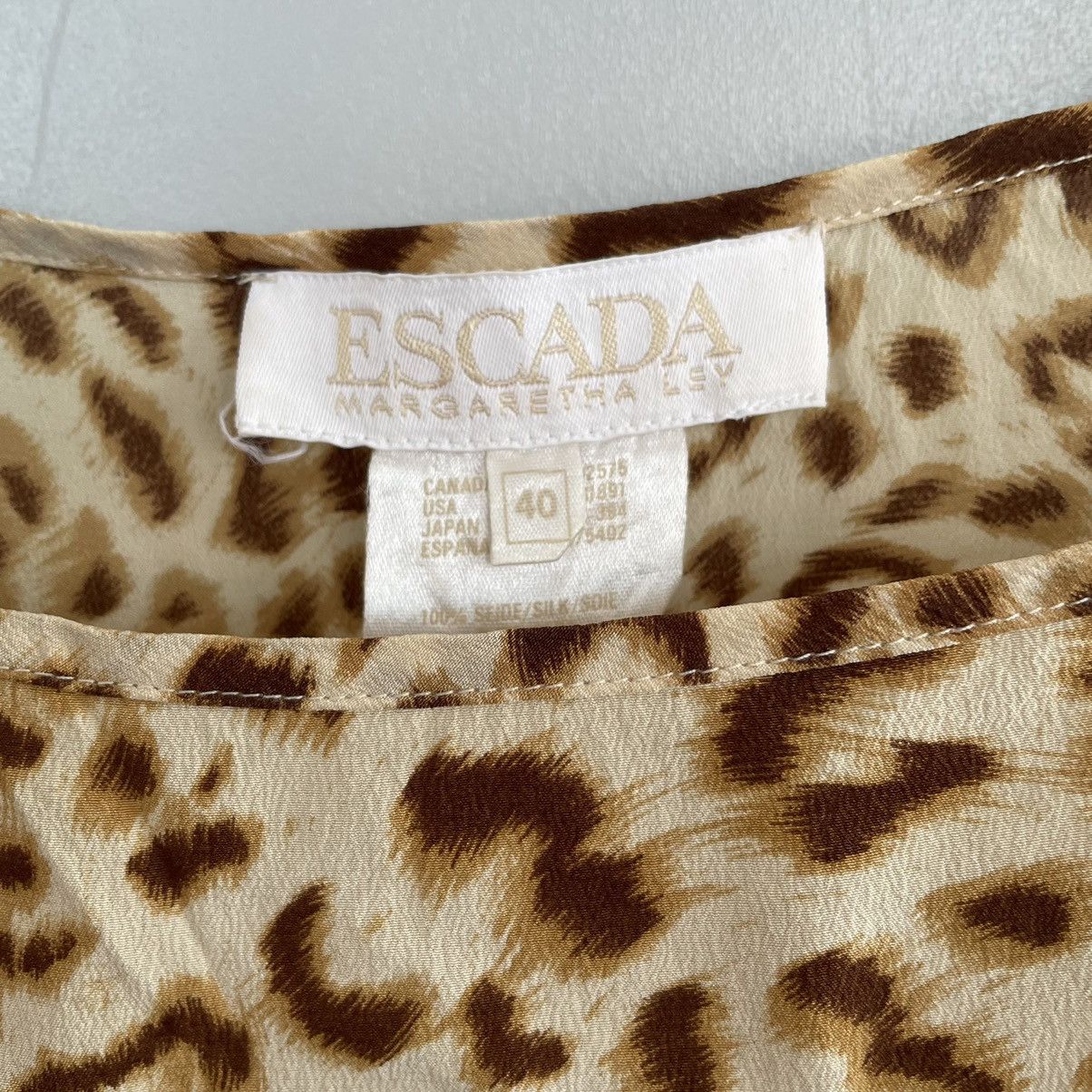 Escada × Vintage Vintage 90’s Escada Margaret Ley tank top leopard Size S / US 4 / IT 40 - 4 Thumbnail