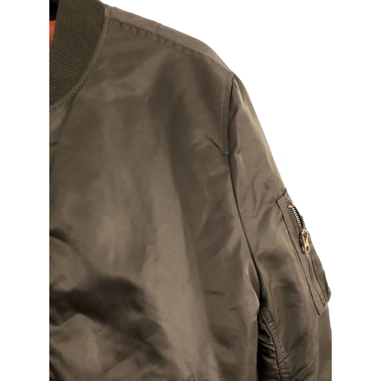 Alpha Industries VINTAGE Alpha Industries MA-1 Bomber Jacket Mens L Green /Orange Flight Size US L / EU 52-54 / 3 - 7 Thumbnail