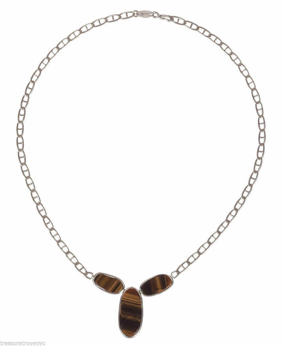 Designer Bezel Set Orange Tiger Eye Sterling Necklace Alberto Juan Size ONE SIZE - 3 Thumbnail